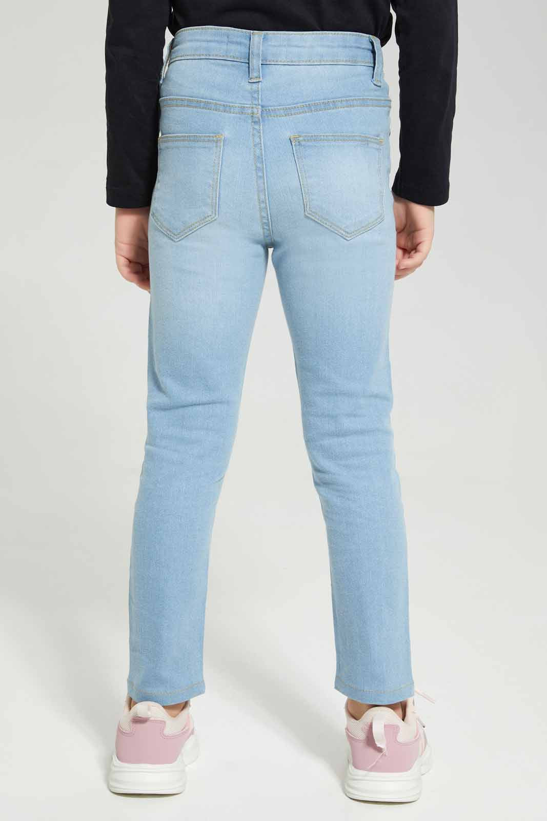 Redtag-Girls-Light-Wash-Skinny-Jeans-Category:Jeans,-Colour:Light-Wash,-Deals:New-In,-Filter:Girls-(2-to-8-Yrs),-GIR-Jeans,-New-In-GIR-APL,-Non-Sale,-Section:Girls-(0-to-14Yrs),-W22B-Girls-2 to 8 Years
