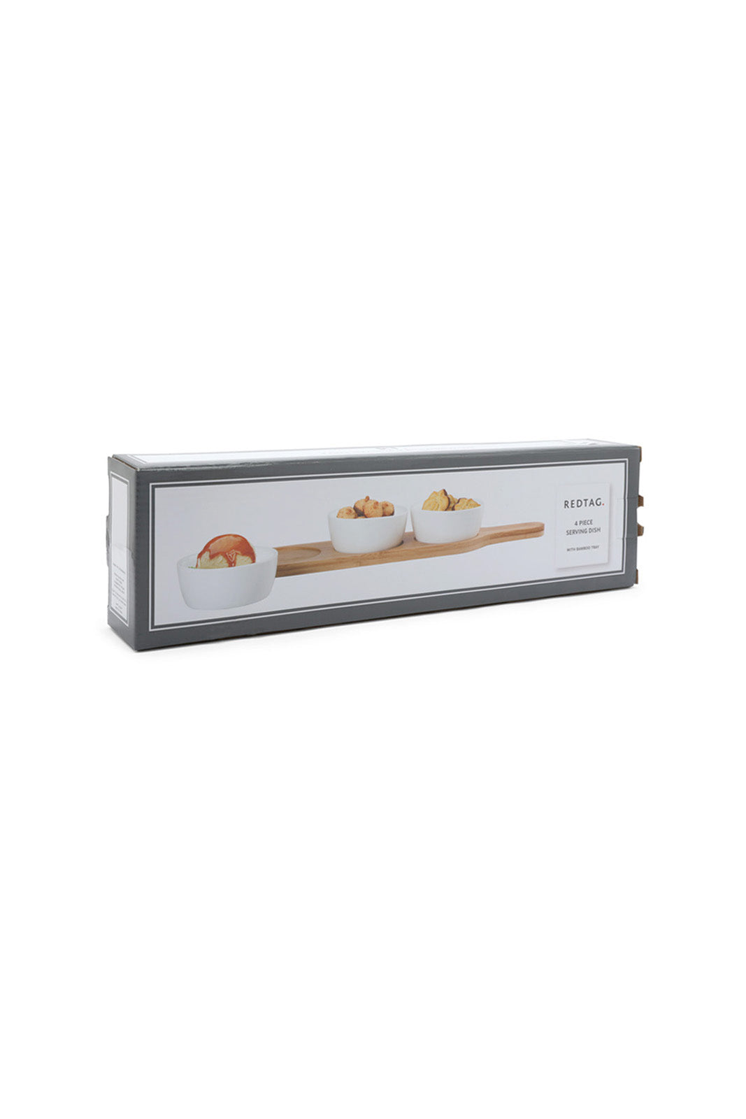 Redtag-White-Round-Bowl-With-Bamboo-Tray-(3-Piece)-Category:Bowls,-Colour:White,-Deals:New-In,-Dept:Home,-Filter:Home-Dining,-HMW-DIN-Serveware,-New-In-HMW-DIN,-Non-Sale,-Section:Homewares,-W22B-Home-Dining-