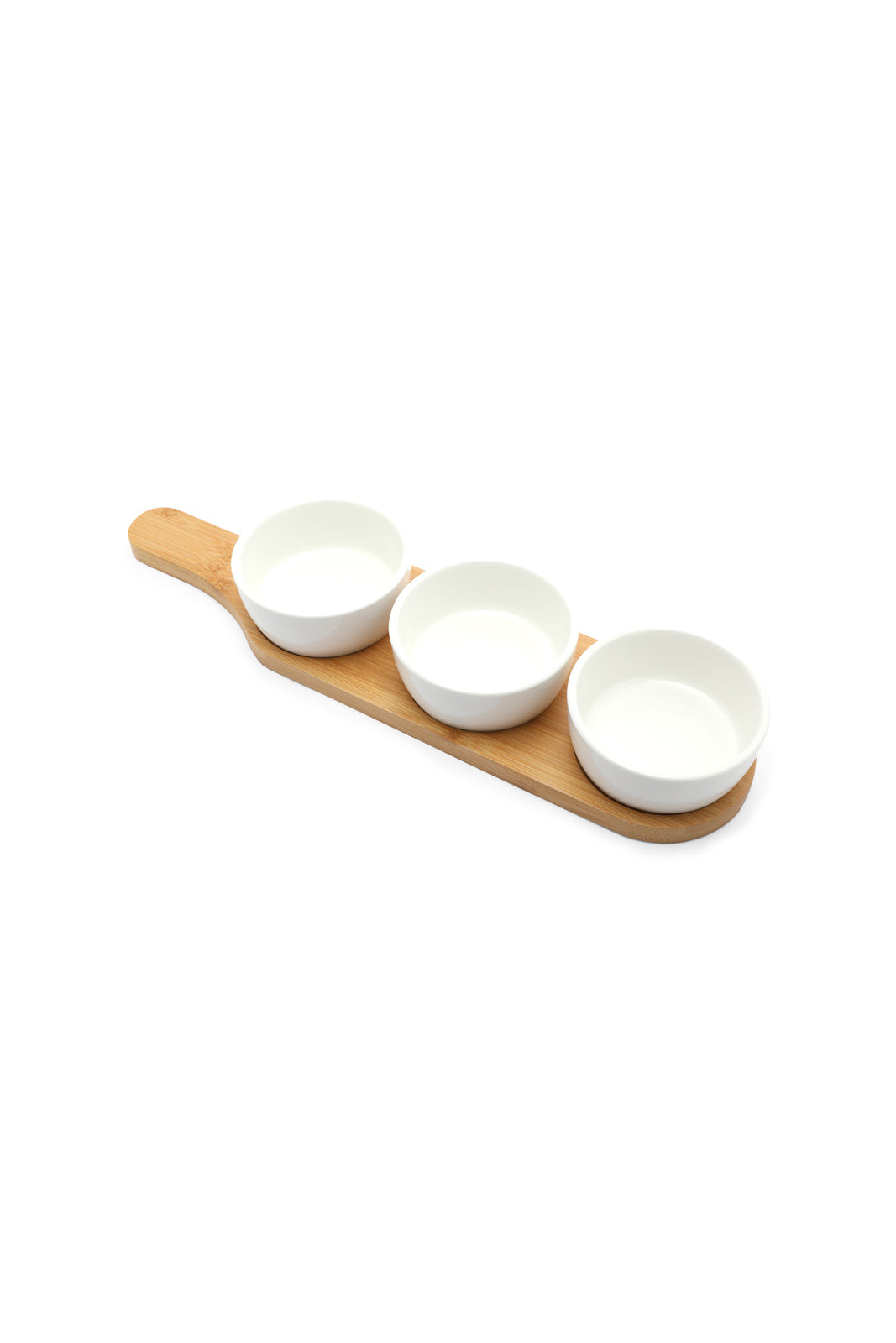 Redtag-White-Round-Bowl-With-Bamboo-Tray-(3-Piece)-Category:Bowls,-Colour:White,-Deals:New-In,-Dept:Home,-Filter:Home-Dining,-HMW-DIN-Serveware,-New-In-HMW-DIN,-Non-Sale,-Section:Homewares,-W22B-Home-Dining-