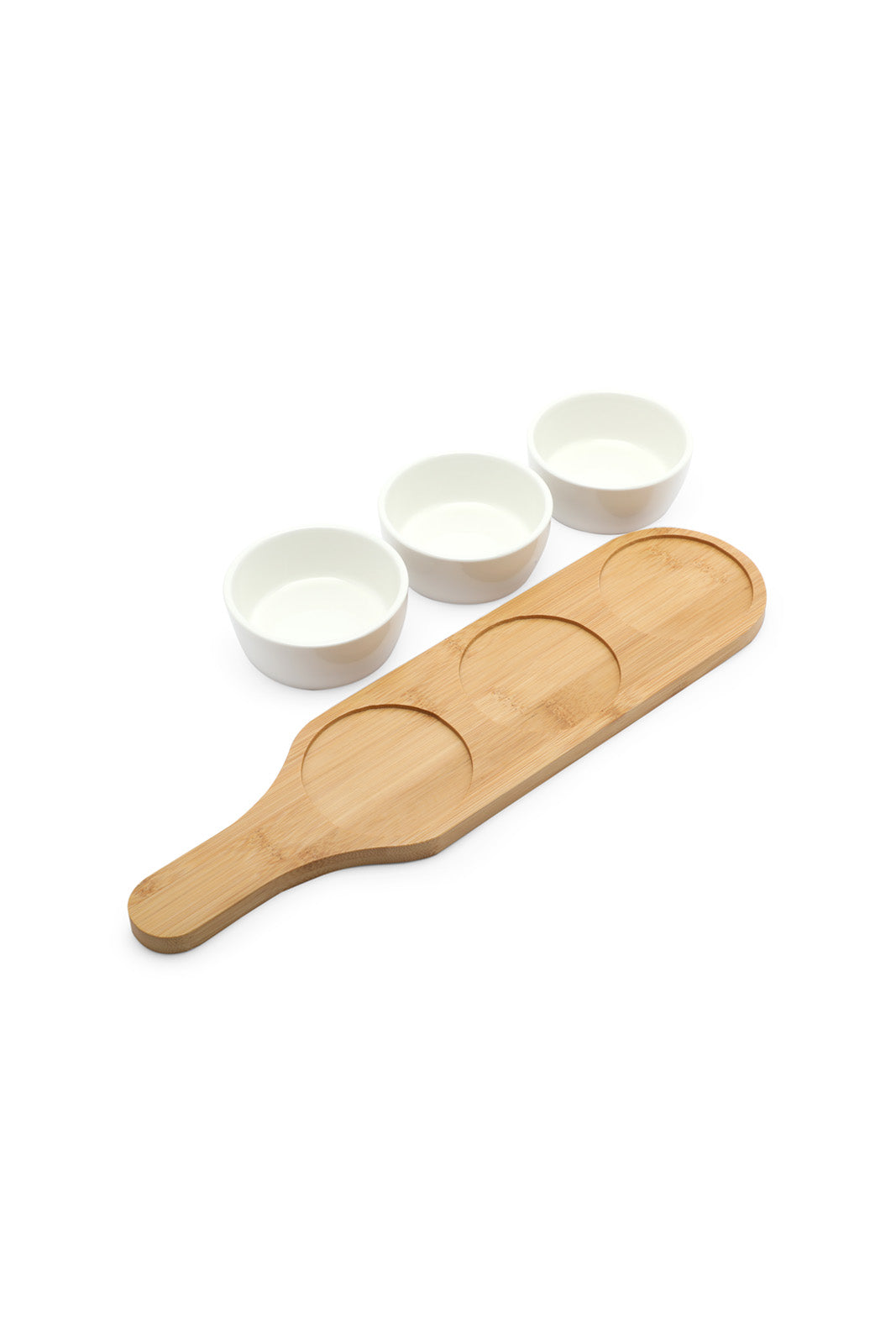 Redtag-White-Round-Bowl-With-Bamboo-Tray-(3-Piece)-Category:Bowls,-Colour:White,-Deals:New-In,-Dept:Home,-Filter:Home-Dining,-HMW-DIN-Serveware,-New-In-HMW-DIN,-Non-Sale,-Section:Homewares,-W22B-Home-Dining-