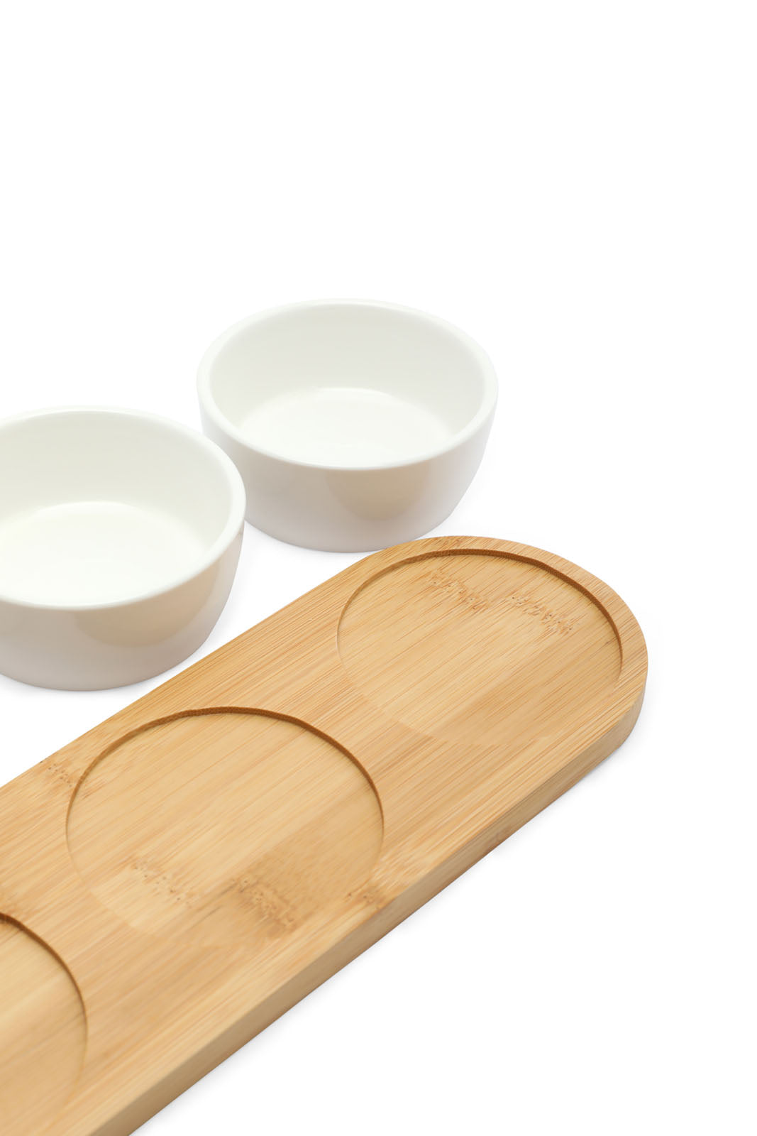 Redtag-White-Round-Bowl-With-Bamboo-Tray-(3-Piece)-Category:Bowls,-Colour:White,-Deals:New-In,-Dept:Home,-Filter:Home-Dining,-HMW-DIN-Serveware,-New-In-HMW-DIN,-Non-Sale,-Section:Homewares,-W22B-Home-Dining-