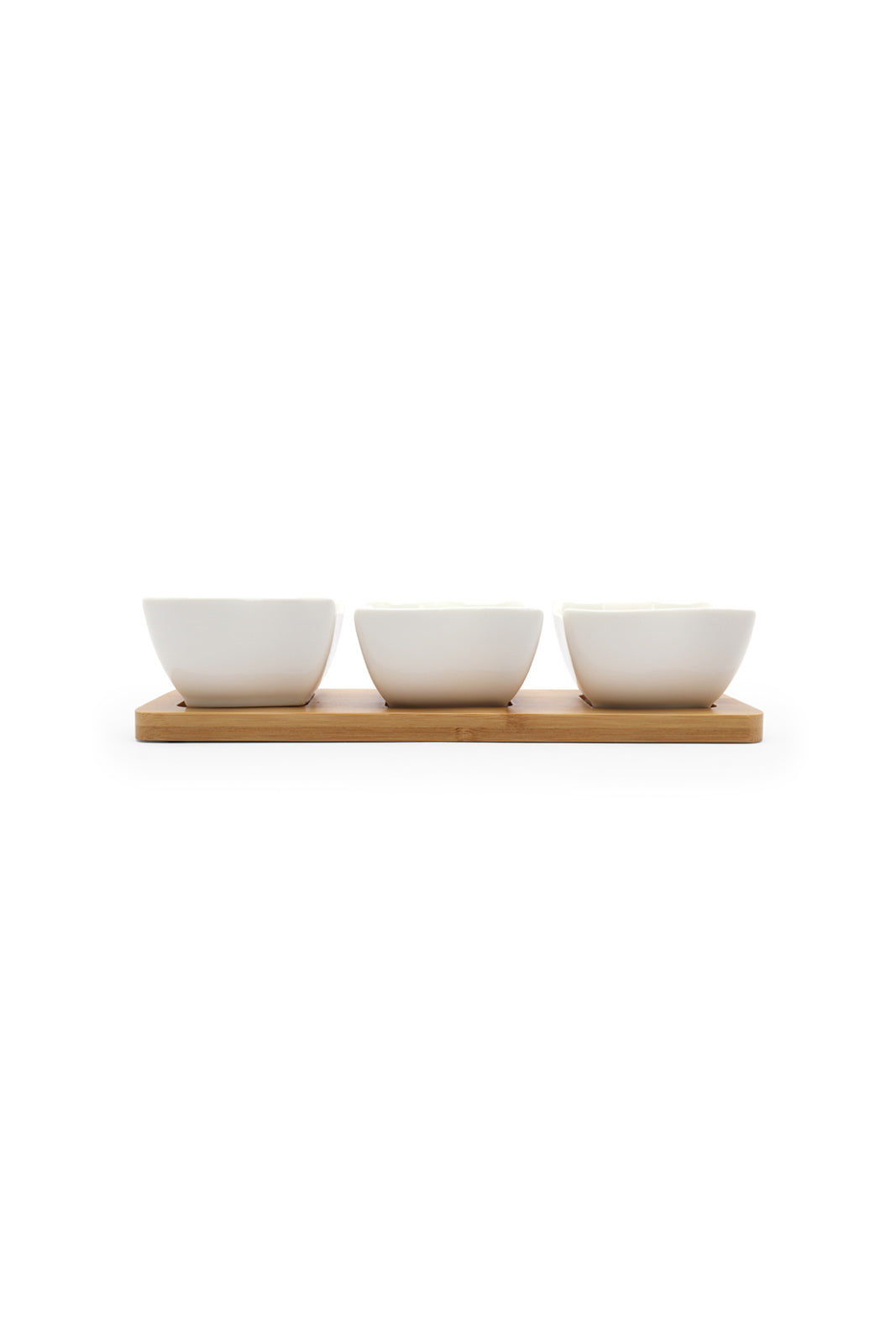 Redtag-White-Square-Bowl-With-Bamboo-Tray-(3-Piece)-Category:Bowls,-Colour:White,-Deals:New-In,-Dept:Home,-Filter:Home-Dining,-HMW-DIN-Serveware,-New-In-HMW-DIN,-Non-Sale,-Section:Homewares,-W22B-Home-Dining-