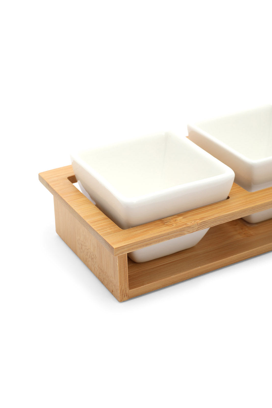Redtag-White-Square-Bowl-With-Bamboo-Tray-(4-Piece)-Category:Bowls,-Colour:White,-Deals:New-In,-Dept:Home,-Filter:Home-Dining,-HMW-DIN-Serveware,-New-In-HMW-DIN,-Non-Sale,-Section:Homewares,-W22B-Home-Dining-