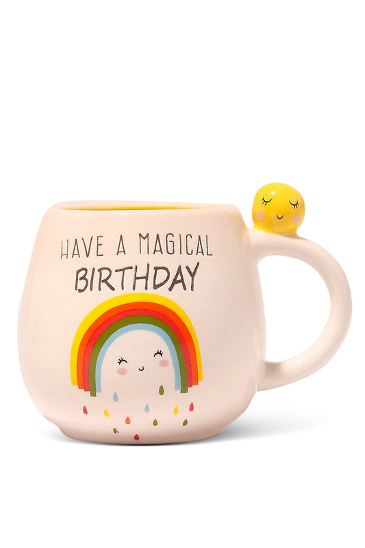 Redtag-Yellow-Happy-Birthday-Mug-Category:Cups-&-Mugs,-Colour:Yellow,-Deals:New-In,-Dept:Home,-Filter:Home-Dining,-HMW-DIN-Crockery,-New-In-HMW-DIN,-Non-Sale,-S23A,-Section:Homewares-Home-Dining-