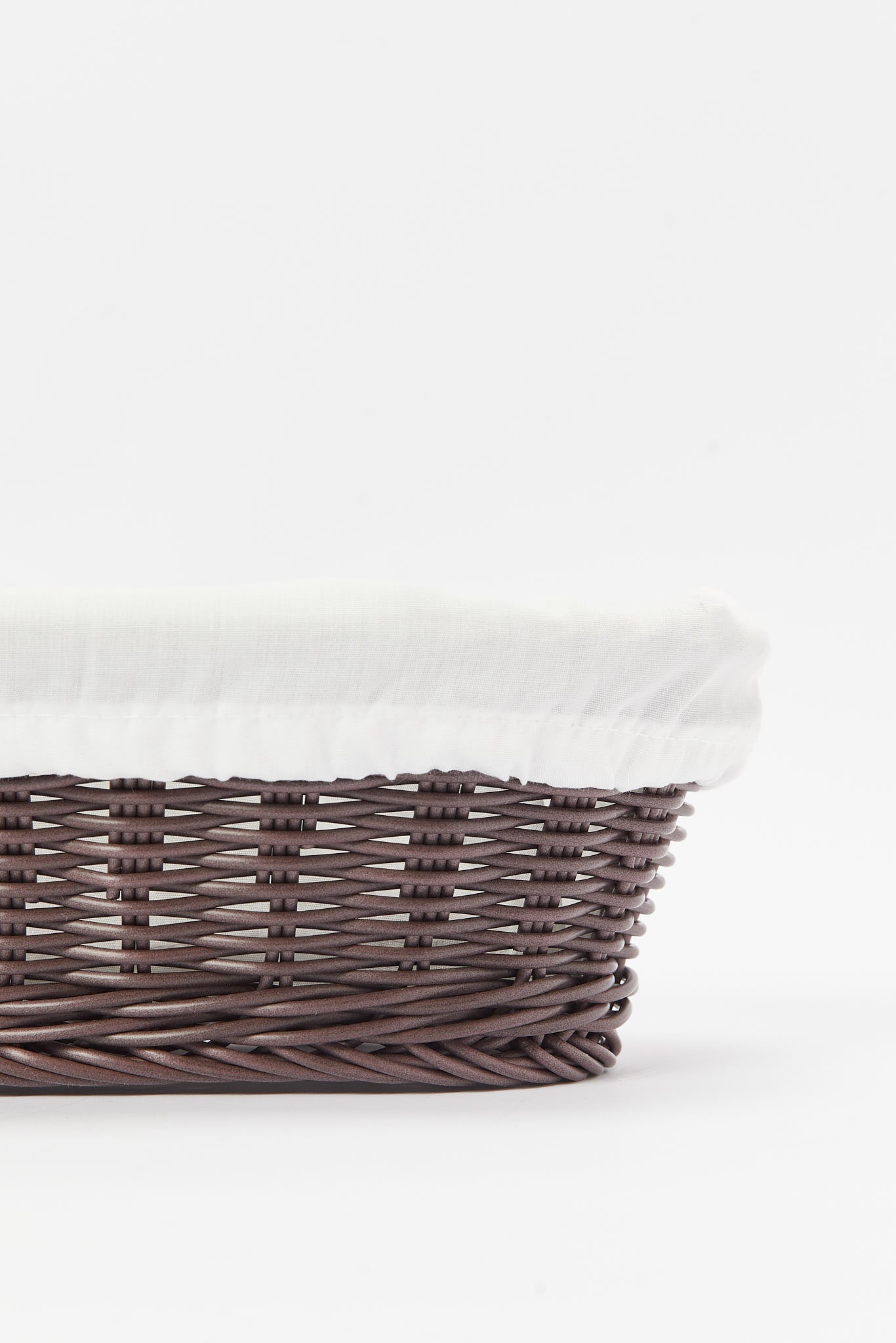 Redtag-Brown-Oval-Woven-Basket-With-Cloth-Category:Kitchen-Baskets,-Colour:Brown,-Deals:New-In,-Dept:Home,-Filter:Home-Dining,-HMW-DIN-Kitchen-Accessories,-New-In-HMW-DIN,-Non-Sale,-S23A,-Section:Homewares-Home-Dining-