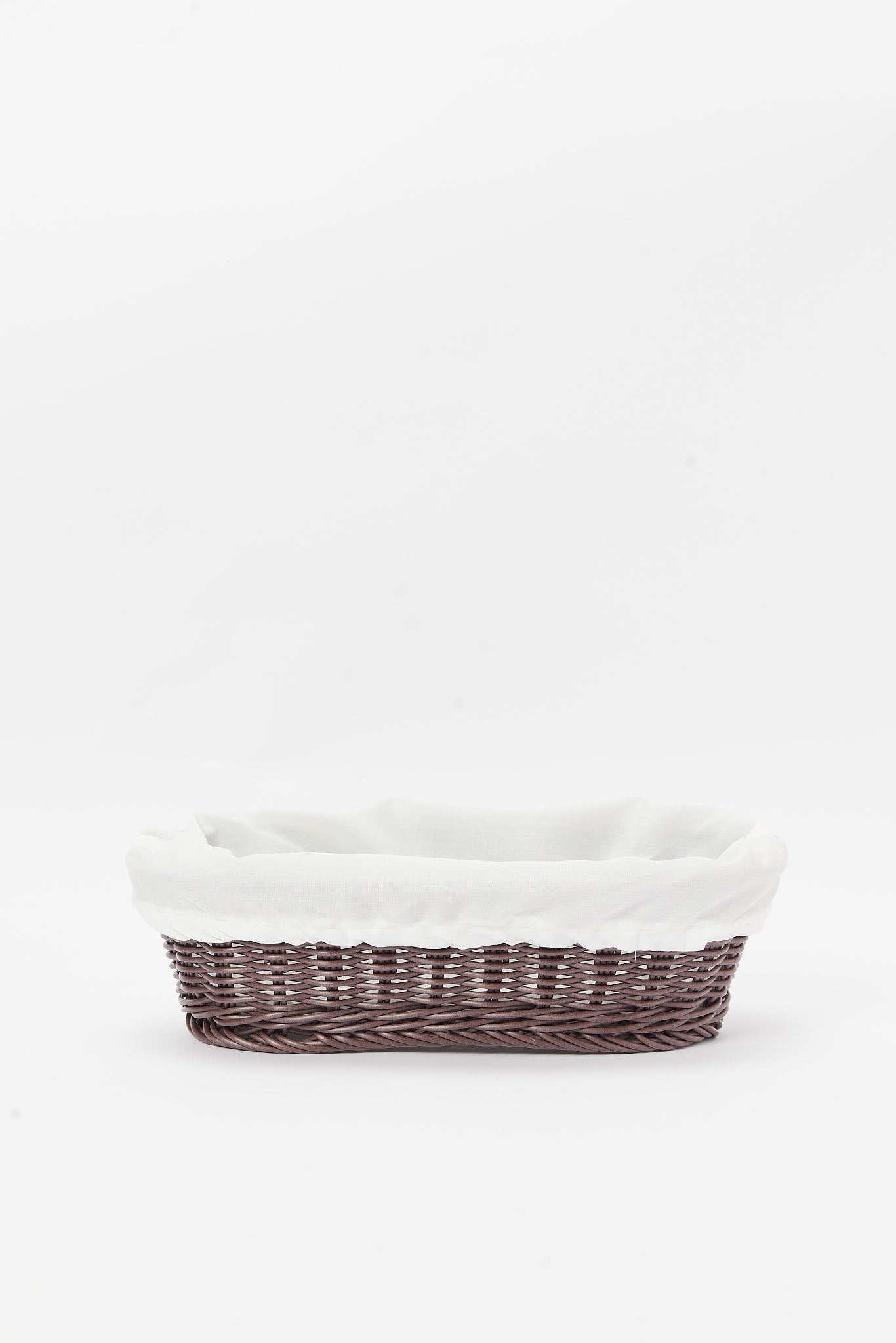 Redtag-Brown-Oval-Woven-Basket-With-Cloth-Category:Kitchen-Baskets,-Colour:Brown,-Deals:New-In,-Dept:Home,-Filter:Home-Dining,-HMW-DIN-Kitchen-Accessories,-New-In-HMW-DIN,-Non-Sale,-S23A,-Section:Homewares-Home-Dining-