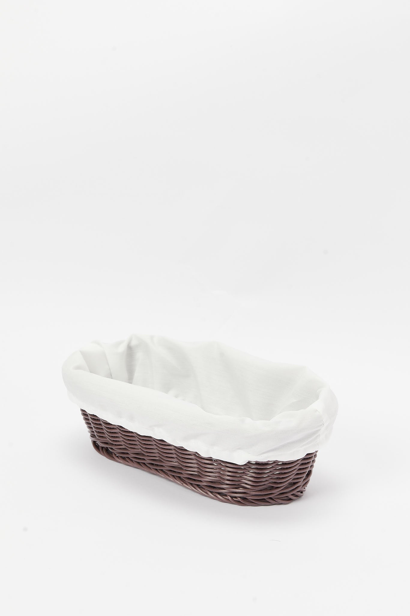 Redtag-Brown-Oval-Woven-Basket-With-Cloth-Category:Kitchen-Baskets,-Colour:Brown,-Deals:New-In,-Dept:Home,-Filter:Home-Dining,-HMW-DIN-Kitchen-Accessories,-New-In-HMW-DIN,-Non-Sale,-S23A,-Section:Homewares-Home-Dining-