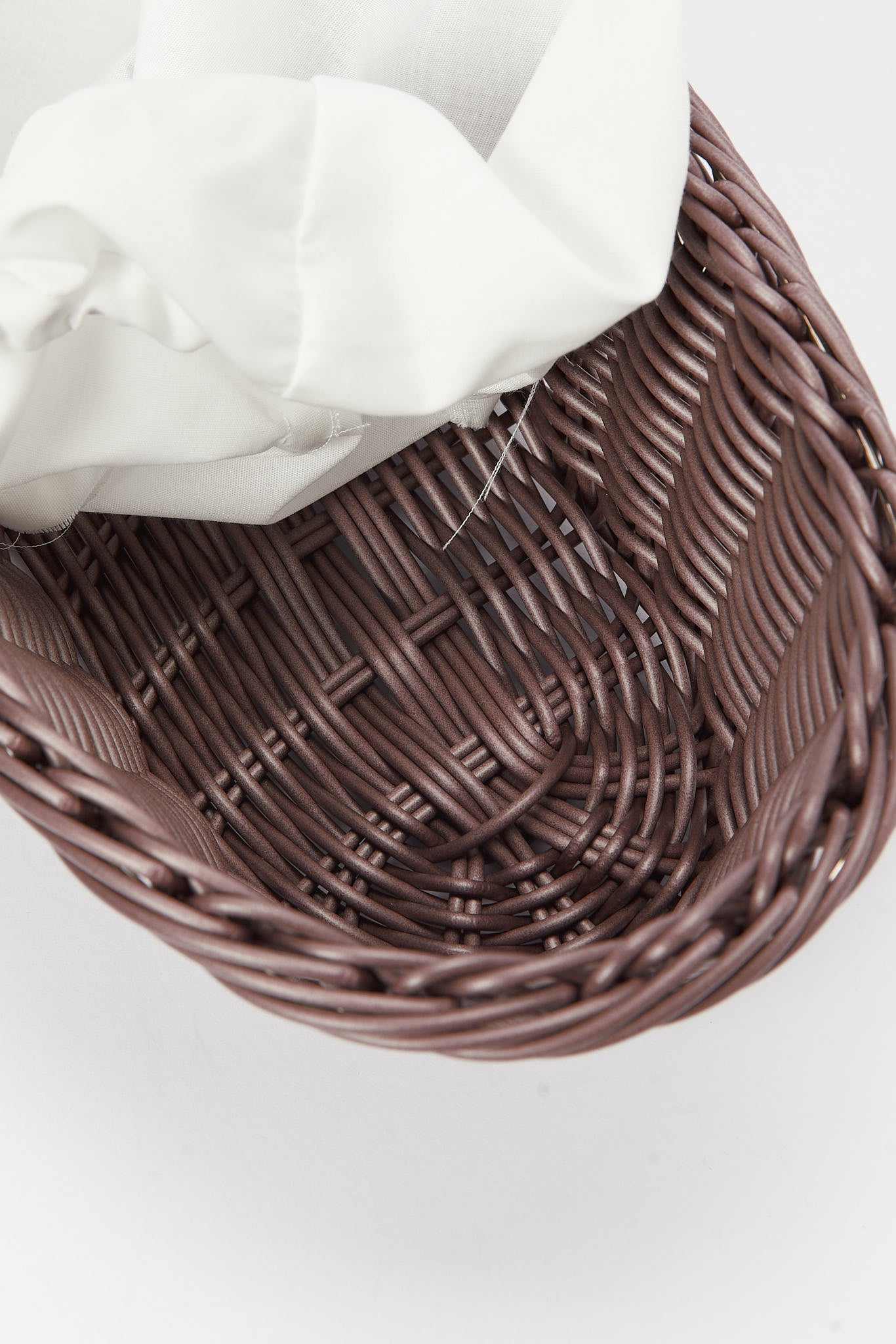 Redtag-Brown-Oval-Woven-Basket-With-Cloth-Category:Kitchen-Baskets,-Colour:Brown,-Deals:New-In,-Dept:Home,-Filter:Home-Dining,-HMW-DIN-Kitchen-Accessories,-New-In-HMW-DIN,-Non-Sale,-S23A,-Section:Homewares-Home-Dining-
