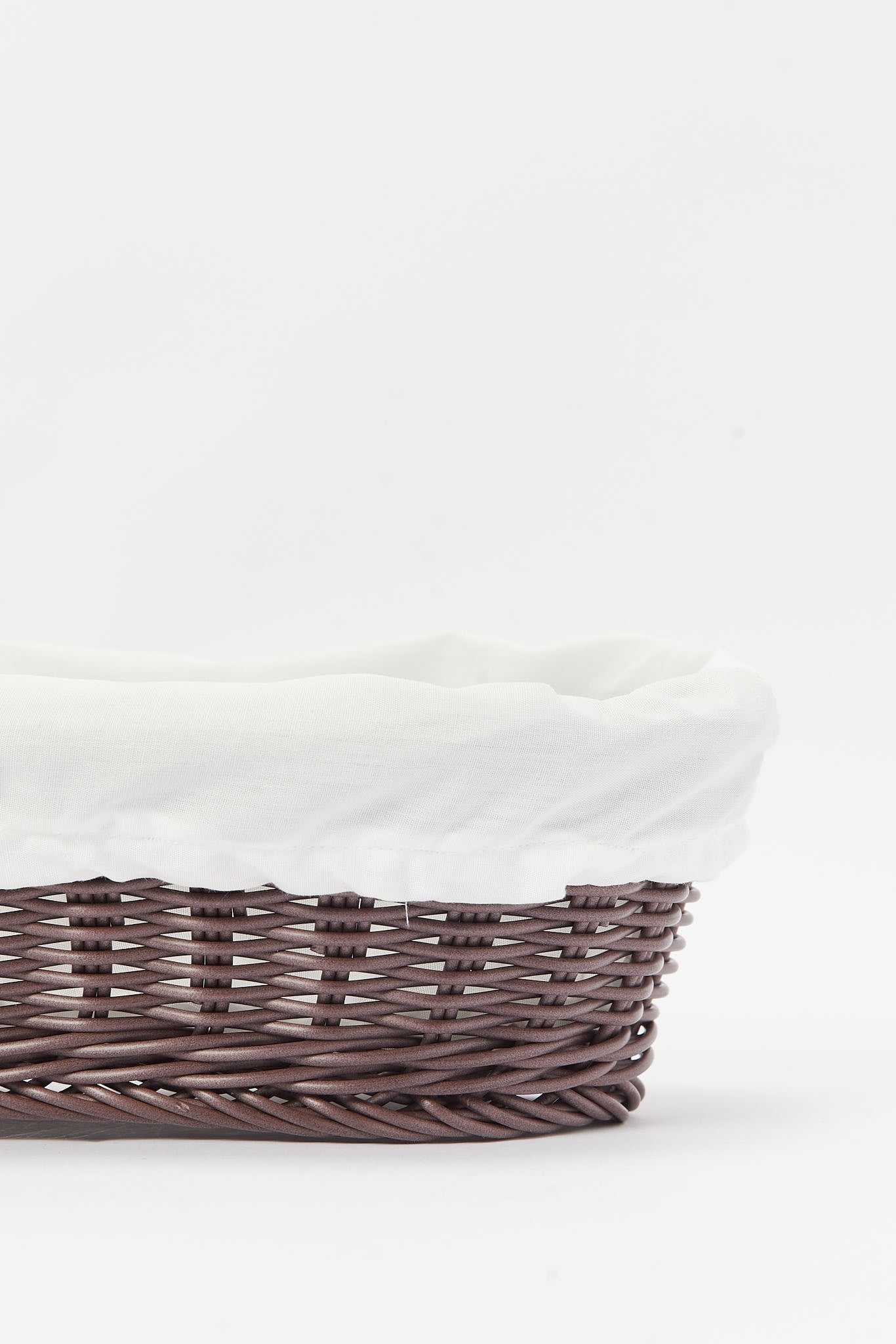 Redtag-Brown-Oval-Woven-Basket-With-Cloth-Category:Kitchen-Baskets,-Colour:Brown,-Deals:New-In,-Dept:Home,-Filter:Home-Dining,-HMW-DIN-Kitchen-Accessories,-New-In-HMW-DIN,-Non-Sale,-S23A,-Section:Homewares-Home-Dining-