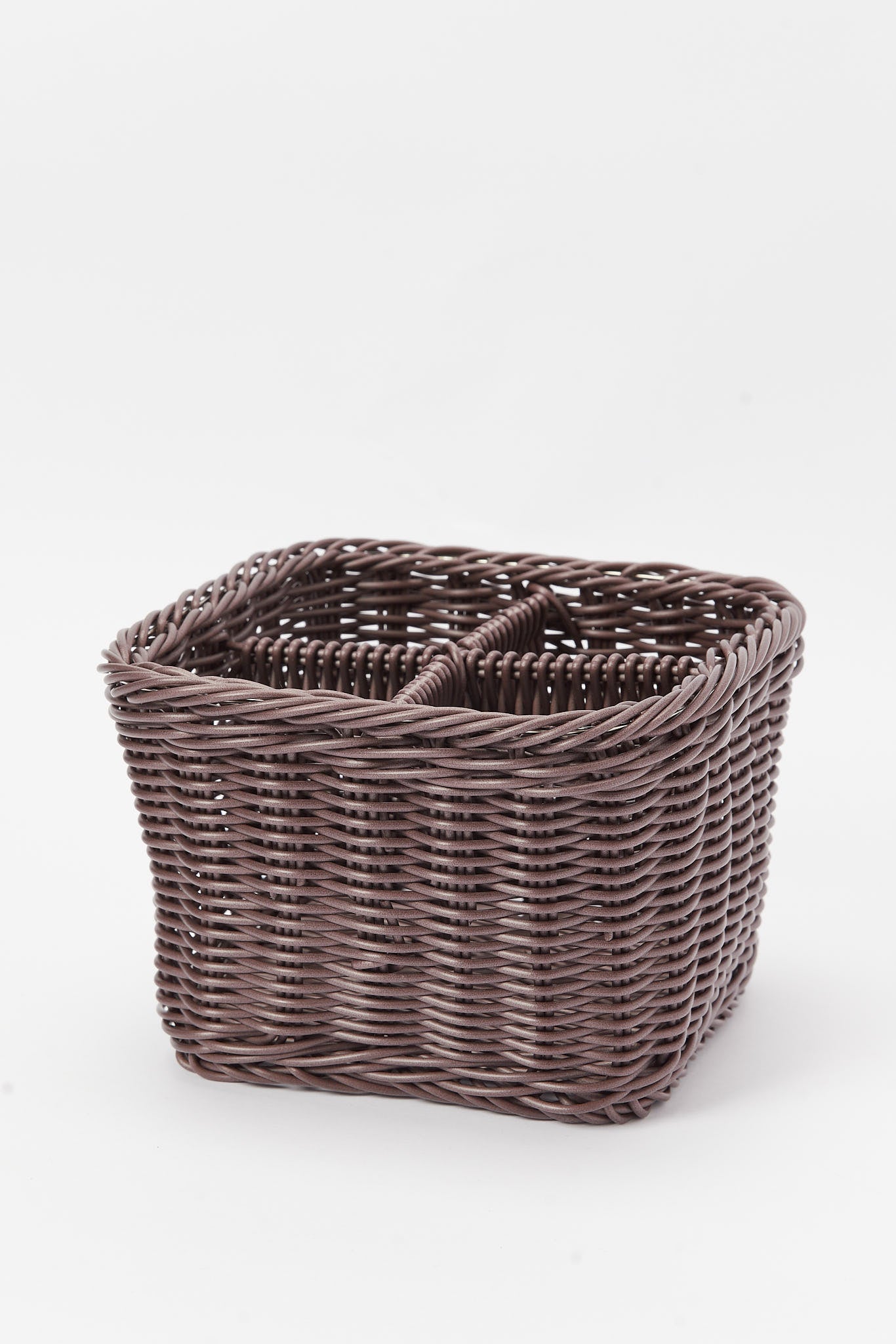 Redtag-Brown-Square-Cultery-Woven-Basket-Category:Kitchen-Baskets,-Colour:Brown,-Deals:New-In,-Dept:Home,-Filter:Home-Dining,-HMW-DIN-Kitchen-Accessories,-New-In-HMW-DIN,-Non-Sale,-S23A,-Section:Homewares-Home-Dining-