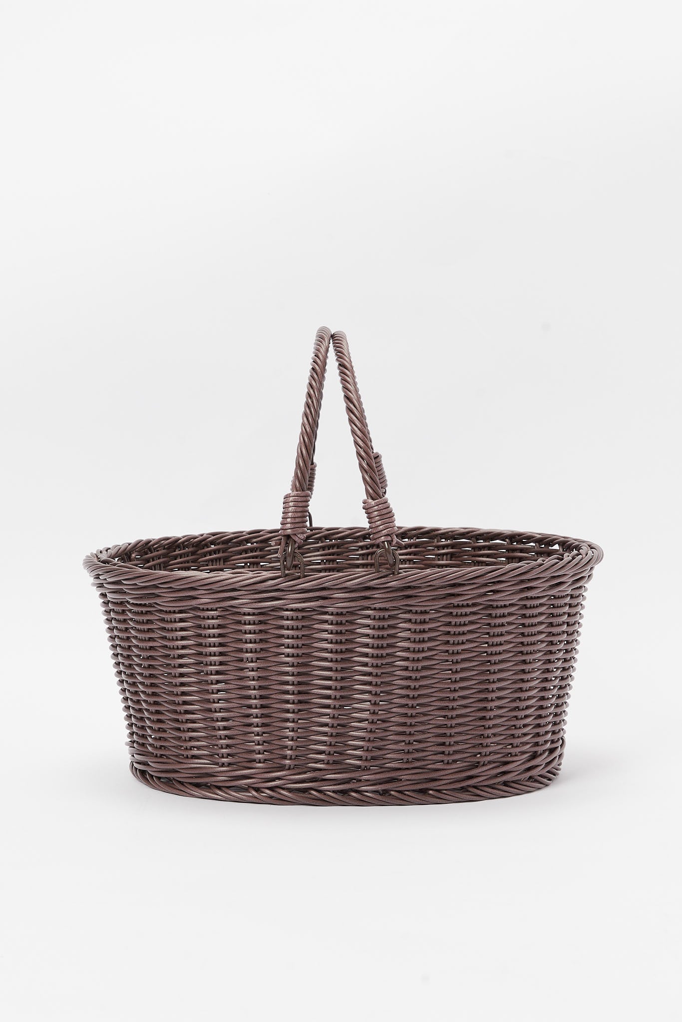 Redtag-Brown-Oval-Woven-Basket-With-Handles-Category:Kitchen-Baskets,-Colour:Brown,-Deals:New-In,-Dept:Home,-Filter:Home-Dining,-HMW-DIN-Kitchen-Accessories,-New-In-HMW-DIN,-Non-Sale,-S23A,-Section:Homewares-Home-Dining-