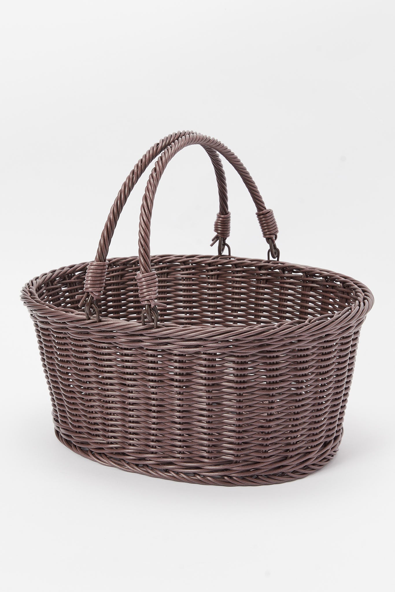 Redtag-Brown-Oval-Woven-Basket-With-Handles-Category:Kitchen-Baskets,-Colour:Brown,-Deals:New-In,-Dept:Home,-Filter:Home-Dining,-HMW-DIN-Kitchen-Accessories,-New-In-HMW-DIN,-Non-Sale,-S23A,-Section:Homewares-Home-Dining-