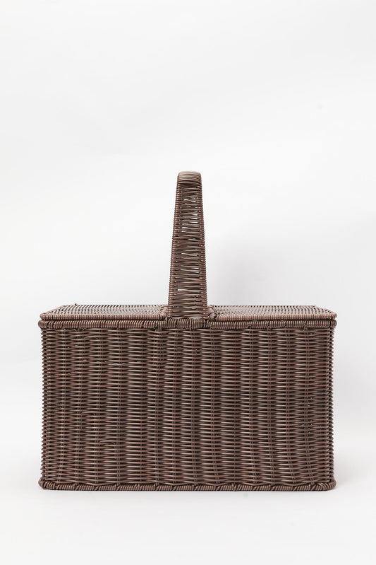 Redtag-Brown-Rectangle-Woven-Basket-With-Cover-&-Handles-(Without-Cloth-Fabric)-Category:Kitchen-Baskets,-Colour:Brown,-Deals:New-In,-Dept:Home,-Filter:Home-Dining,-HMW-DIN-Kitchen-Accessories,-New-In-HMW-DIN,-Non-Sale,-S23A,-Section:Homewares-Home-Dining-