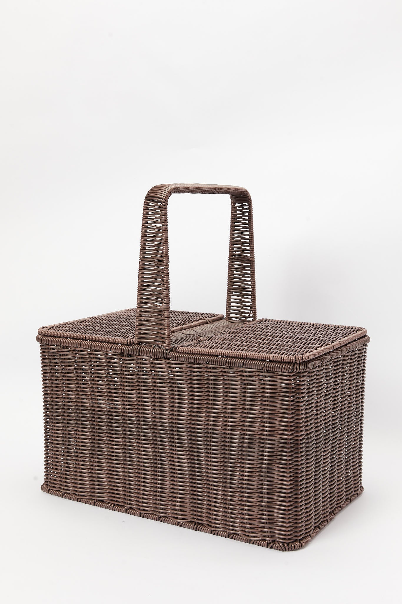 Redtag-Brown-Rectangle-Woven-Basket-With-Cover-&-Handles-(Without-Cloth-Fabric)-Category:Kitchen-Baskets,-Colour:Brown,-Deals:New-In,-Dept:Home,-Filter:Home-Dining,-HMW-DIN-Kitchen-Accessories,-New-In-HMW-DIN,-Non-Sale,-S23A,-Section:Homewares-Home-Dining-