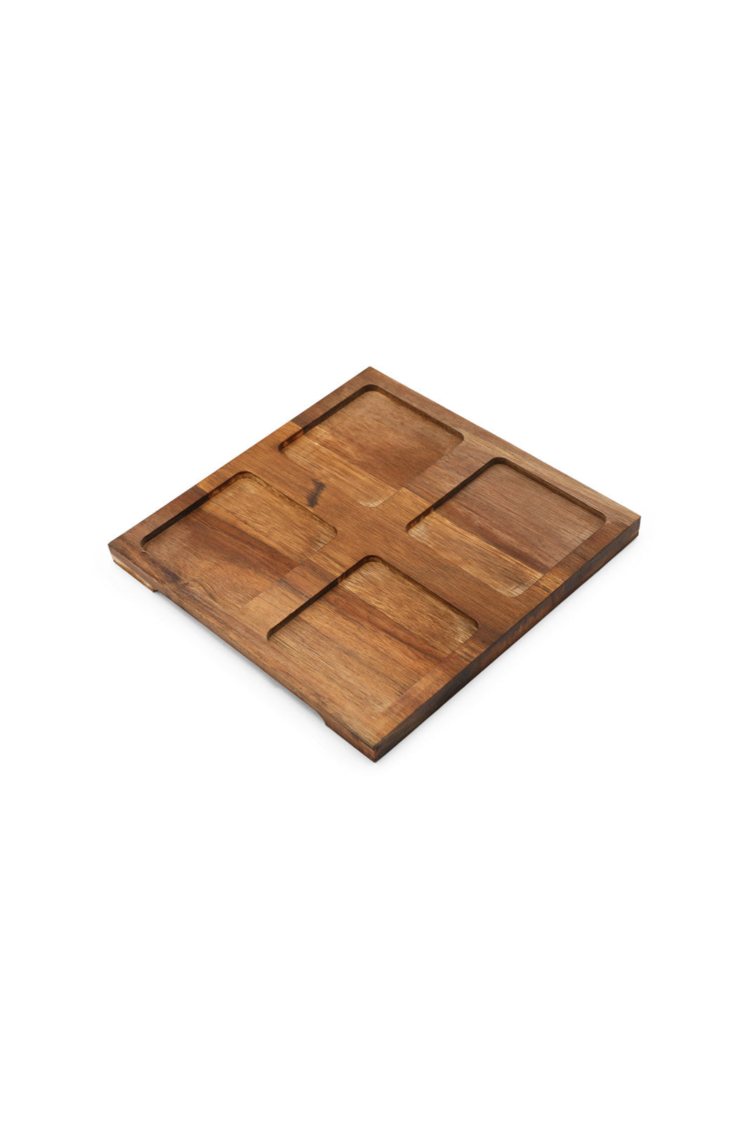 Redtag-Clear-Glass-Square-Bowl-With-Wooden-Tray-(4-Piece)-Category:Bowls,-Colour:White,-Deals:New-In,-Dept:Home,-Filter:Home-Dining,-HMW-DIN-Serveware,-New-In-HMW-DIN,-Non-Sale,-S23A,-Section:Homewares-Home-Dining-