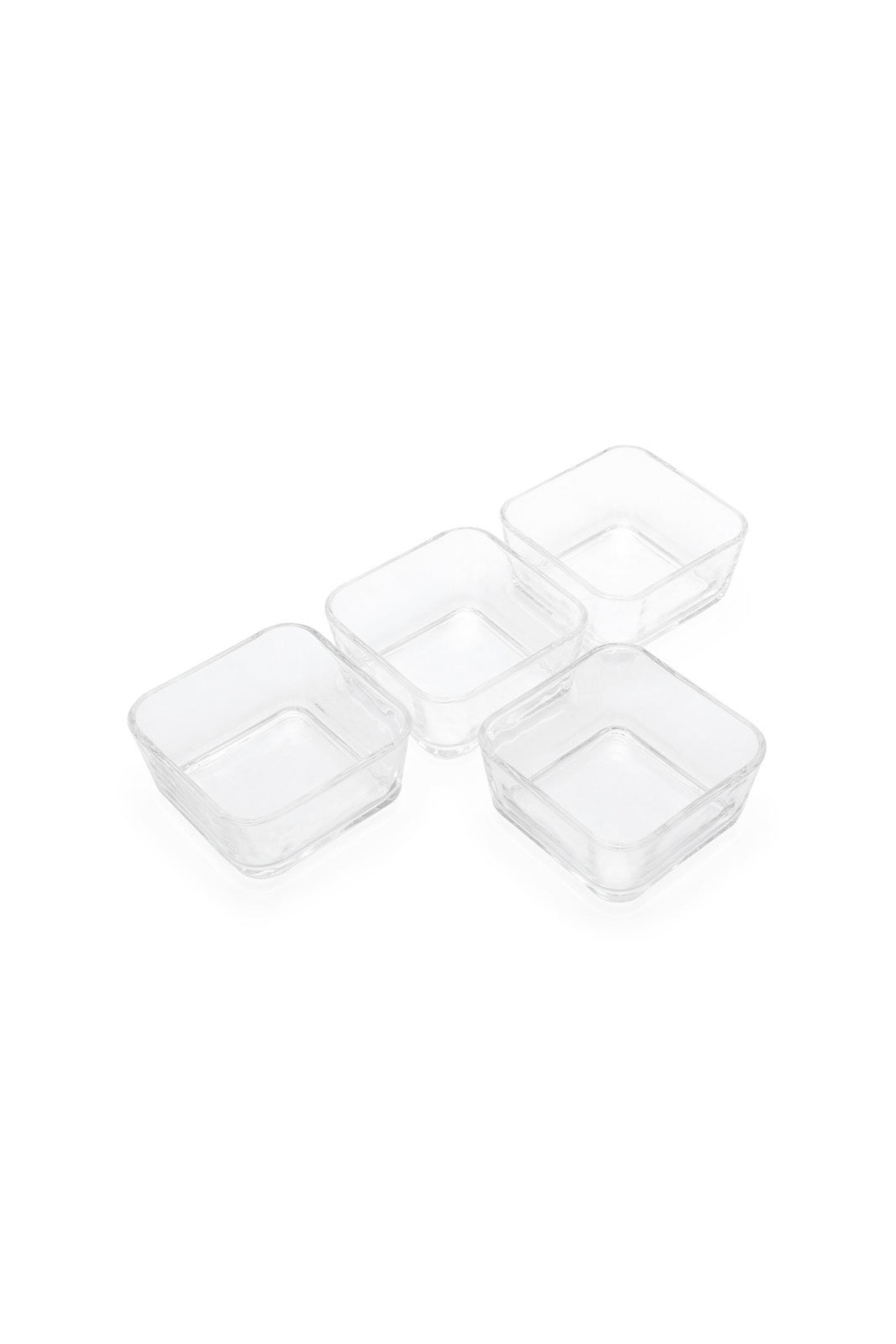 Redtag-Clear-Glass-Square-Bowl-With-Wooden-Tray-(4-Piece)-Category:Bowls,-Colour:White,-Deals:New-In,-Dept:Home,-Filter:Home-Dining,-HMW-DIN-Serveware,-New-In-HMW-DIN,-Non-Sale,-S23A,-Section:Homewares-Home-Dining-
