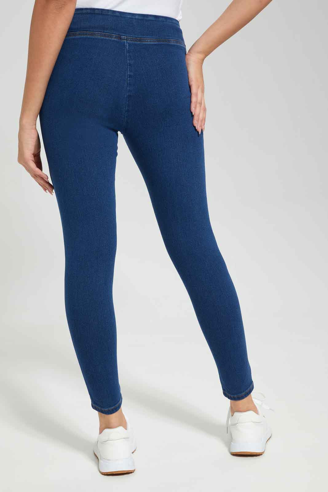 Redtag-Women-Dark-Wash-Jeggings-Category:Jeggings,-Colour:Dark-Wash,-Deals:New-In,-Filter:Women's-Clothing,-FIT-WALL-(FTW),-New-In-Women-APL,-Non-Sale,-Section:Women,-W22B,-Women-Jeggings-Women's-