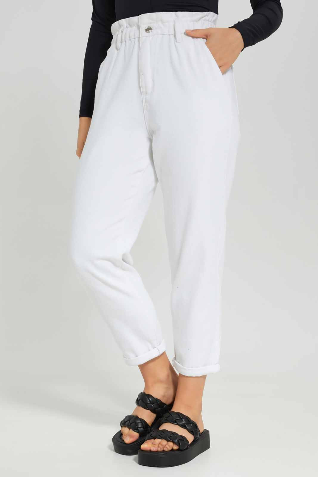 Redtag-Women-White-Wash-Baggy-Fit-Jeans-Category:Jeans,-Colour:White,-Deals:New-In,-Dept:Ladieswear,-Filter:Women's-Clothing,-FIT-WALL-(FTW),-New-In-Women-APL,-Non-Sale,-Section:Women,-W22B,-Women-Jeans-Women's-