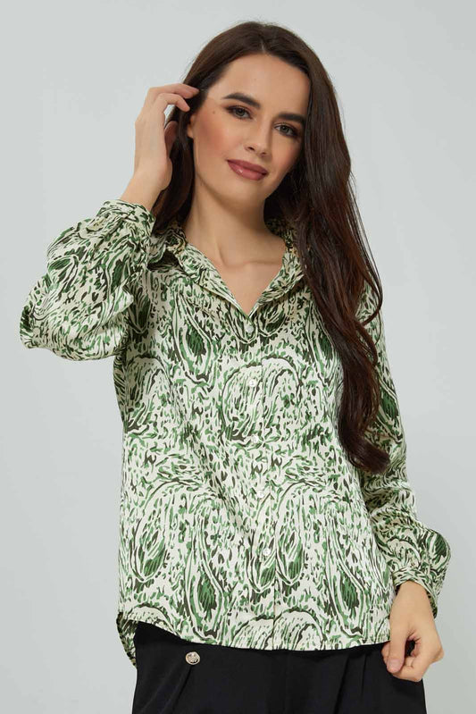 Redtag-Women-Printed-Satin-Shirt-Category:Blouses,-Colour:Assorted,-Deals:New-In,-Filter:Women's-Clothing,-New-In-Women-APL,-Non-Sale,-Section:Women,-W22B,-Women-Blouses-Women's-