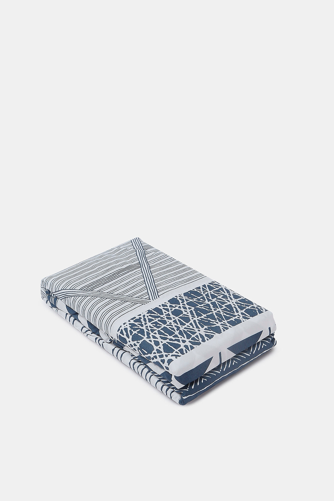 Redtag-White-And-Blue-Printed-Fitted-Sheet-(Single-Size)-365,-Category:Fitted-Sheets,-Colour:Blue,-Colour:White,-Deals:New-In,-Dept:Home,-Filter:Home-Bedroom,-HMW-BED-Fitted-Sheets,-New-In-HMW-BED,-Non-Sale,-Section:Homewares-Home-Bedroom-