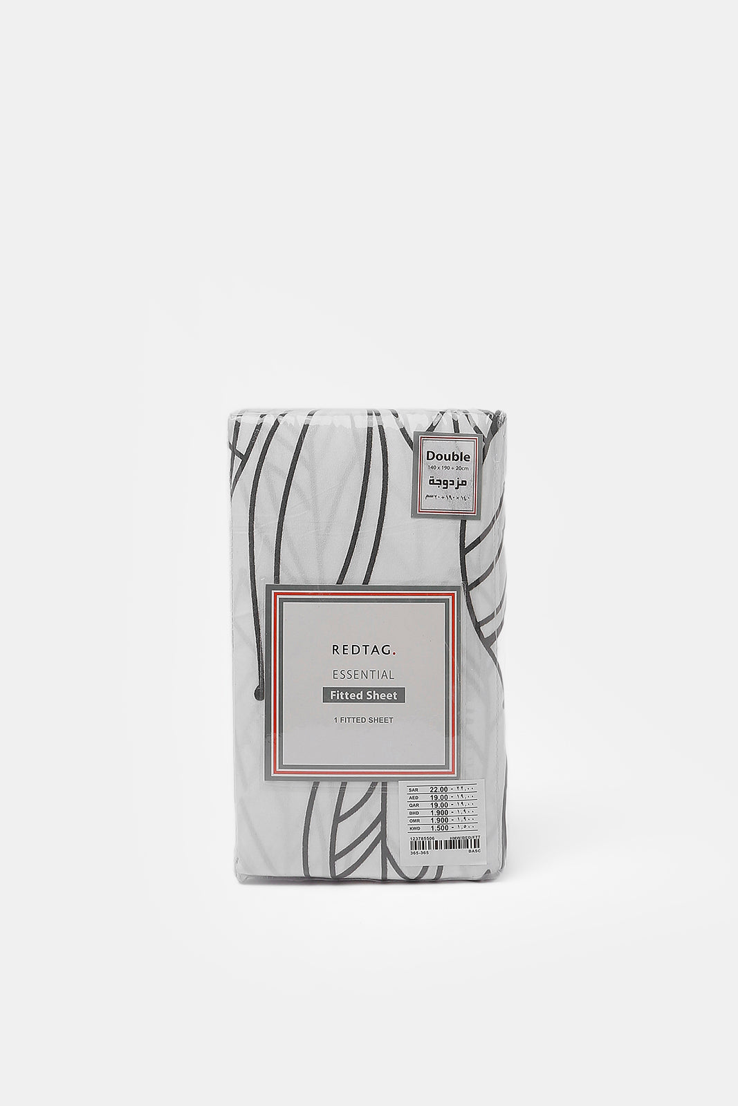 Redtag-White-Printed-Fitted-Sheet-(Double-Size)-365,-Category:Fitted-Sheets,-Colour:White,-Deals:2-FOR-37,-Deals:New-In,-Dept:Home,-Filter:Home-Bedroom,-HMW-BED-Fitted-Sheets,-New-In-HMW-BED,-Non-Sale,-Section:Homewares-Home-Bedroom-