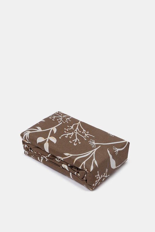 Redtag-Brown-Printed-Fitted-Sheet-(King-Size)-365,-Category:Fitted-Sheets,-Colour:Brown,-Deals:2-FOR-37,-Deals:New-In,-Dept:Home,-Filter:Home-Bedroom,-HMW-BED-Fitted-Sheets,-New-In-HMW-BED,-Non-Sale,-Section:Homewares-Home-Bedroom-