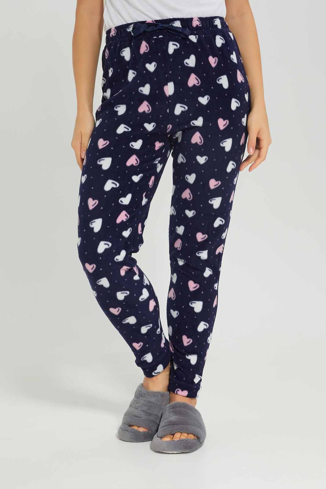 Redtag-Women-Navy-Aop-Fleece-Pyjama-Bottom-Category:Pyjama-Bottoms,-Colour:Navy,-Deals:New-In,-Dept:Ladieswear,-Filter:Women's-Clothing,-New-In-Women-APL,-Non-Sale,-Section:Women,-TBL,-W22B,-Women-Pyjama-Bottoms--
