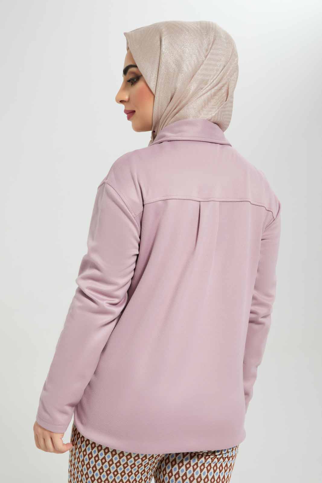 Redtag-Women-Beige-Collared-Chest-Pockets-Button-Front-Knitted-Shirt-Category:Blouses,-Colour:Beige,-Deals:New-In,-Filter:Women's-Clothing,-LMC,-Modest,-New-In-Women-APL,-Non-Sale,-Section:Women,-W22B,-Women-Blouses--