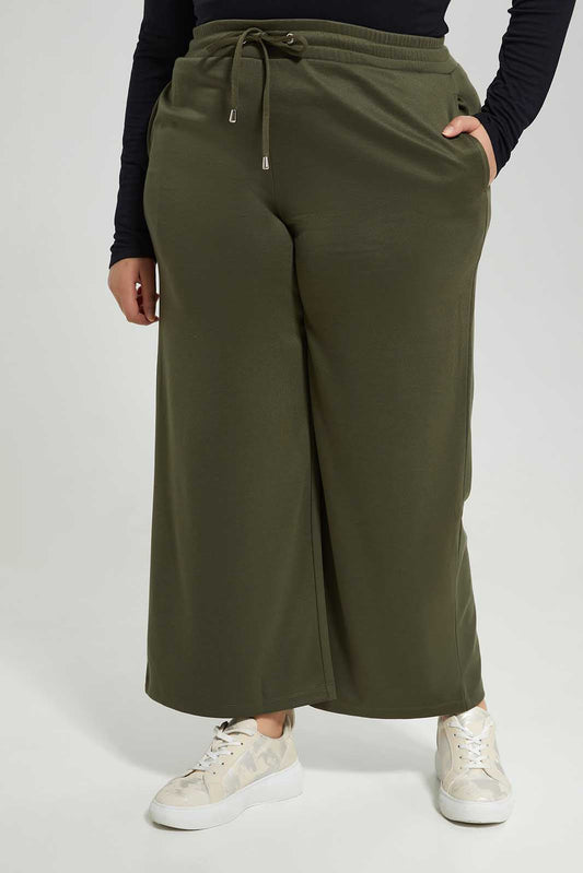 Plus Size Women Olive Trouser