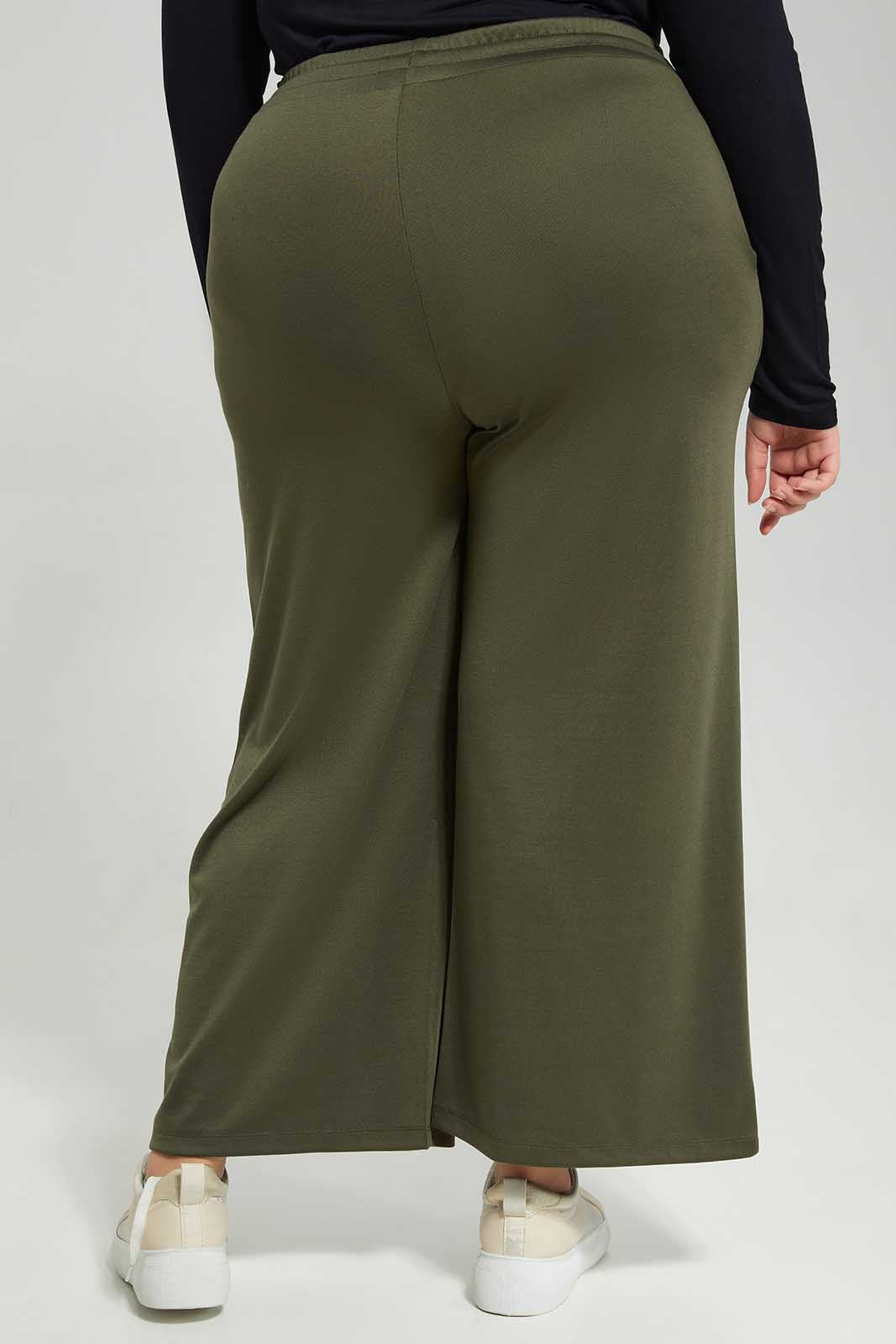 Plus Size Women Olive Trouser