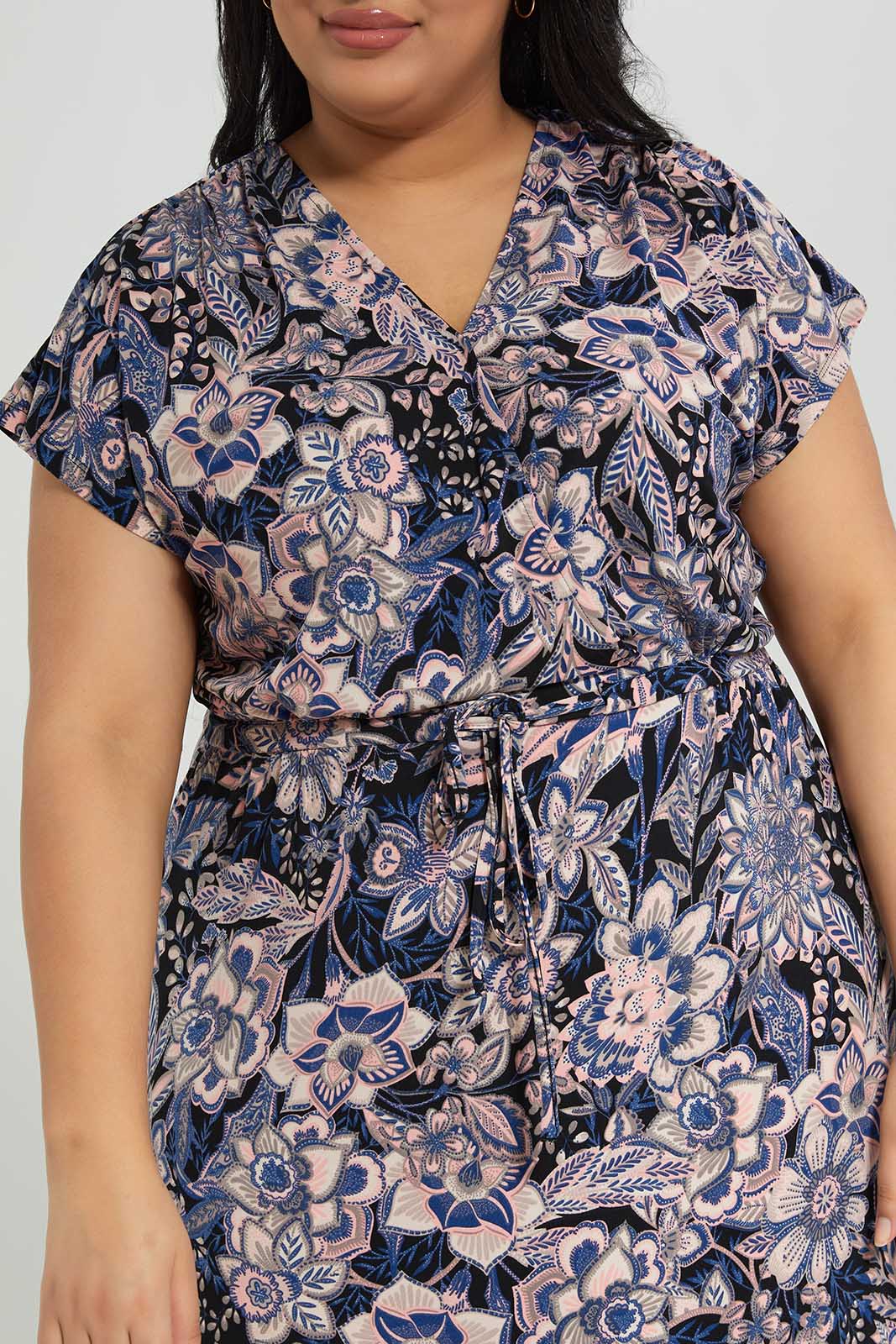 Redtag-Women-Assorted-Short-Sleeve-All-Over-Print-Maxi-Dress-With-Drawcord-Category:Dresses,-Colour:Assorted,-Deals:New-In,-Filter:Plus-Size,-LDP-Dresses,-New-In-LDP-APL,-Non-Sale,-Section:Women,-W22B-Women's-
