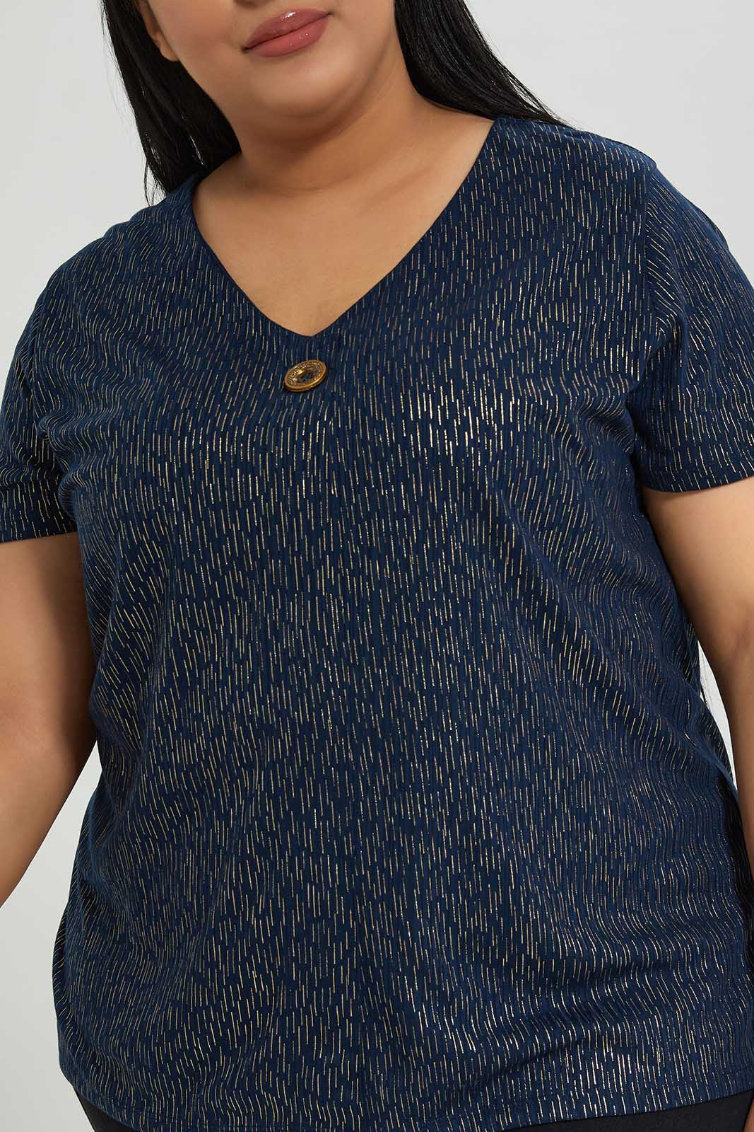 Redtag-Women-Assorted-Allover-Print-Tie-Up-Detail-Top-Category:Blouses,-Colour:Assorted,-Deals:New-In,-Filter:Plus-Size,-LDP-Blouses,-New-In-LDP-APL,-Non-Sale,-Section:Women,-W22B-Women's-