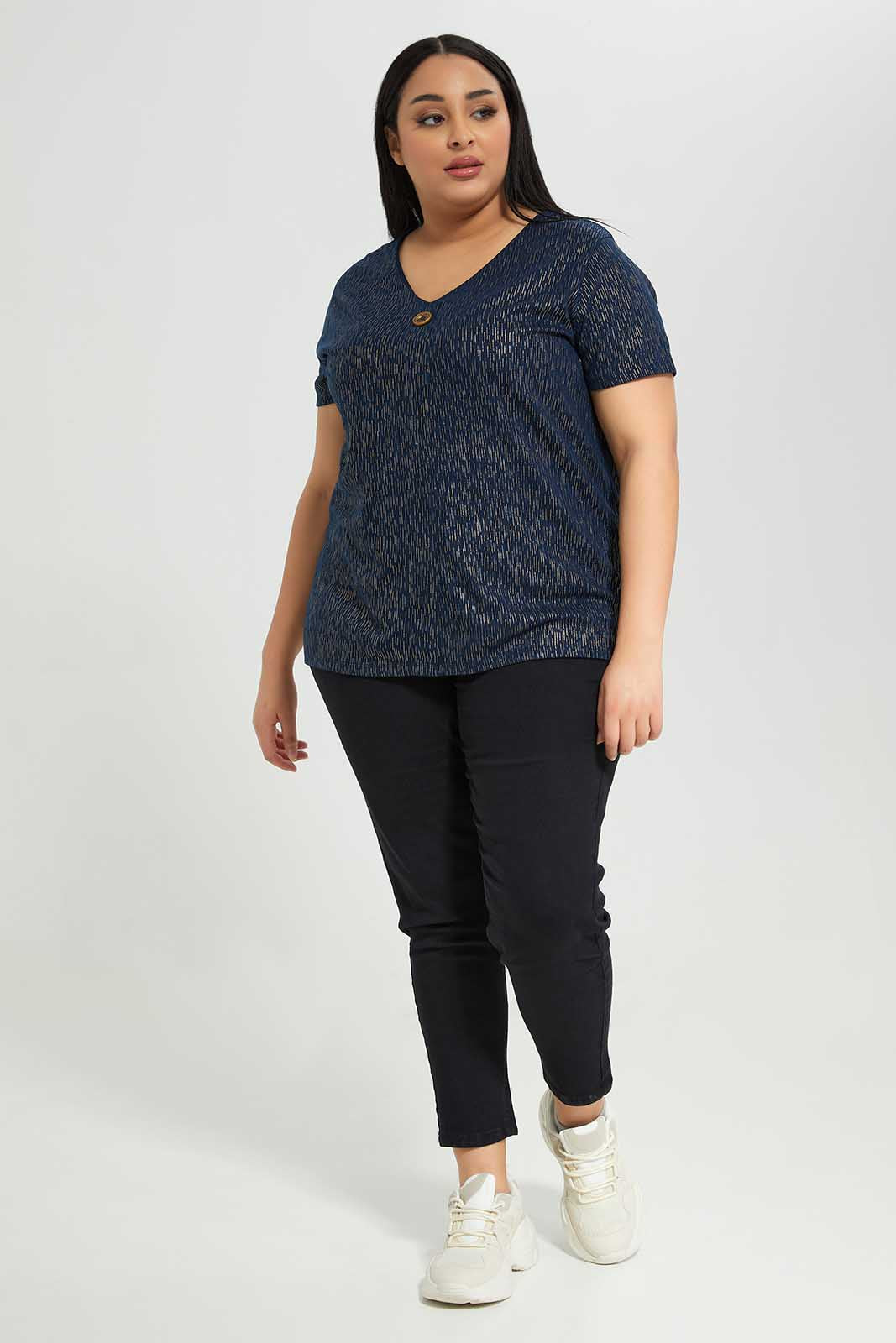 Redtag-Women-Assorted-Allover-Print-Tie-Up-Detail-Top-Category:Blouses,-Colour:Assorted,-Deals:New-In,-Filter:Plus-Size,-LDP-Blouses,-New-In-LDP-APL,-Non-Sale,-Section:Women,-W22B-Women's-