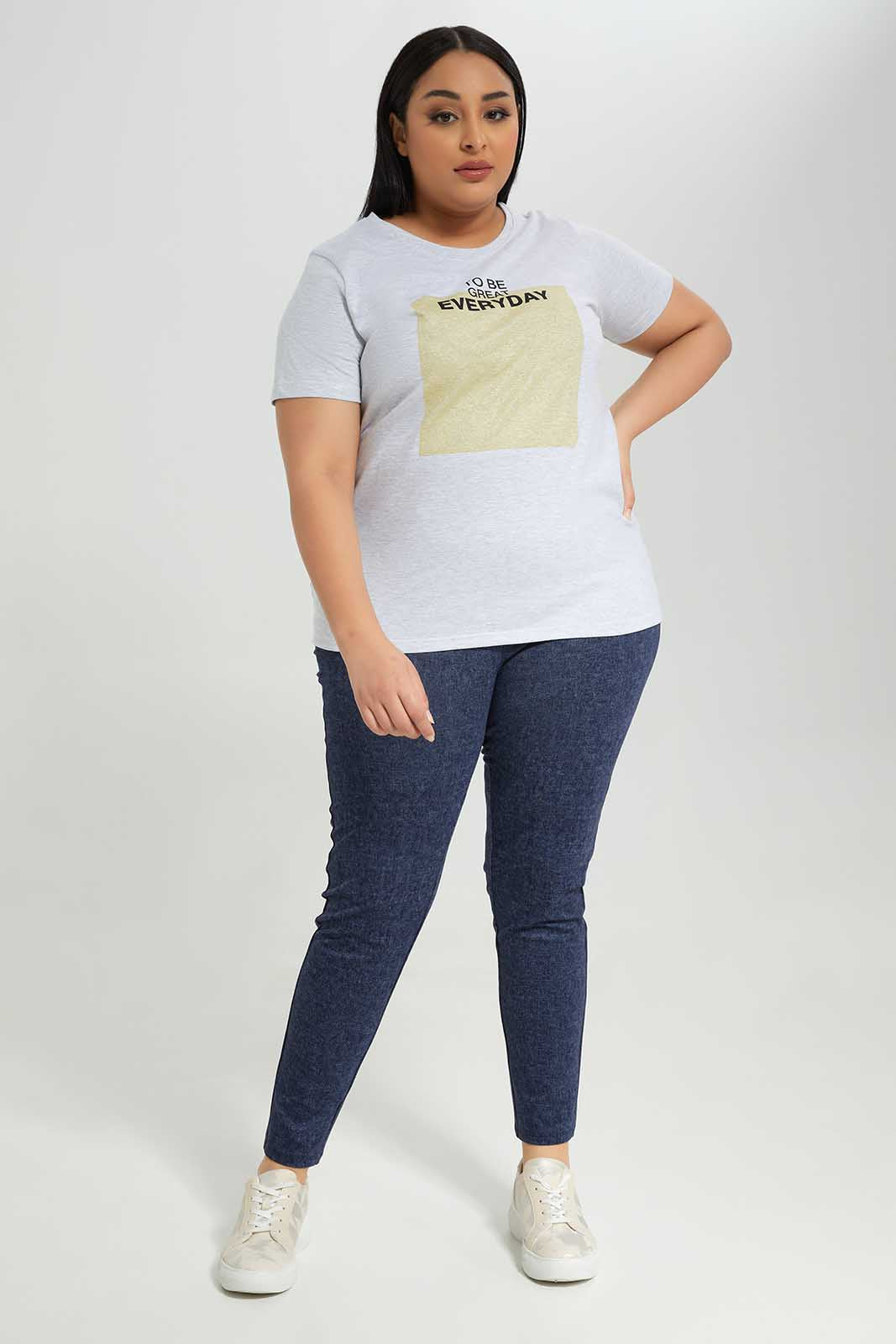 Redtag-Women-Pale-Grey-Crew-Neck-Graphic-T-Shirt-Category:T-Shirts,-Colour:Grey,-Deals:New-In,-Filter:Plus-Size,-LDP-T-Shirts,-New-In-LDP-APL,-Non-Sale,-Section:Women,-TBL,-W22B-Women's-