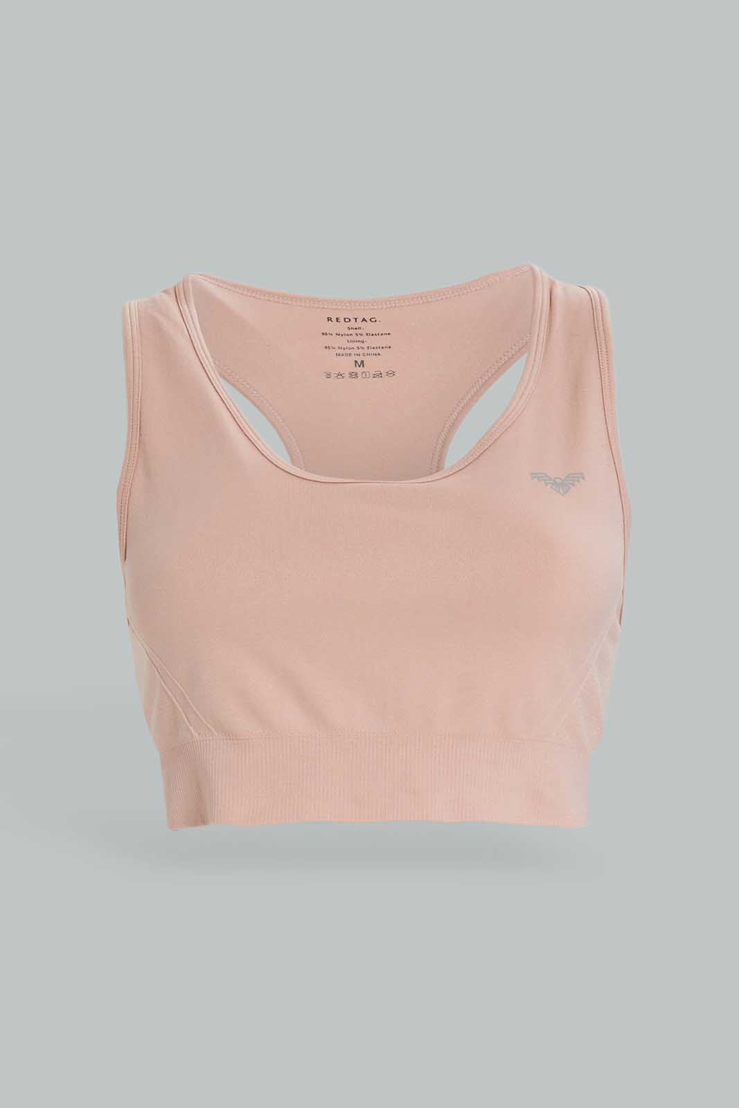 Redtag-Women-Sports-Bra-Category:T-Shirts,-Colour:Apricot,-Deals:New-In,-Dept:Ladieswear,-Filter:Women's-Clothing,-New-In-Women-APL,-Non-Sale,-Section:Women,-W22B,-Women-T-Shirts-Women's-