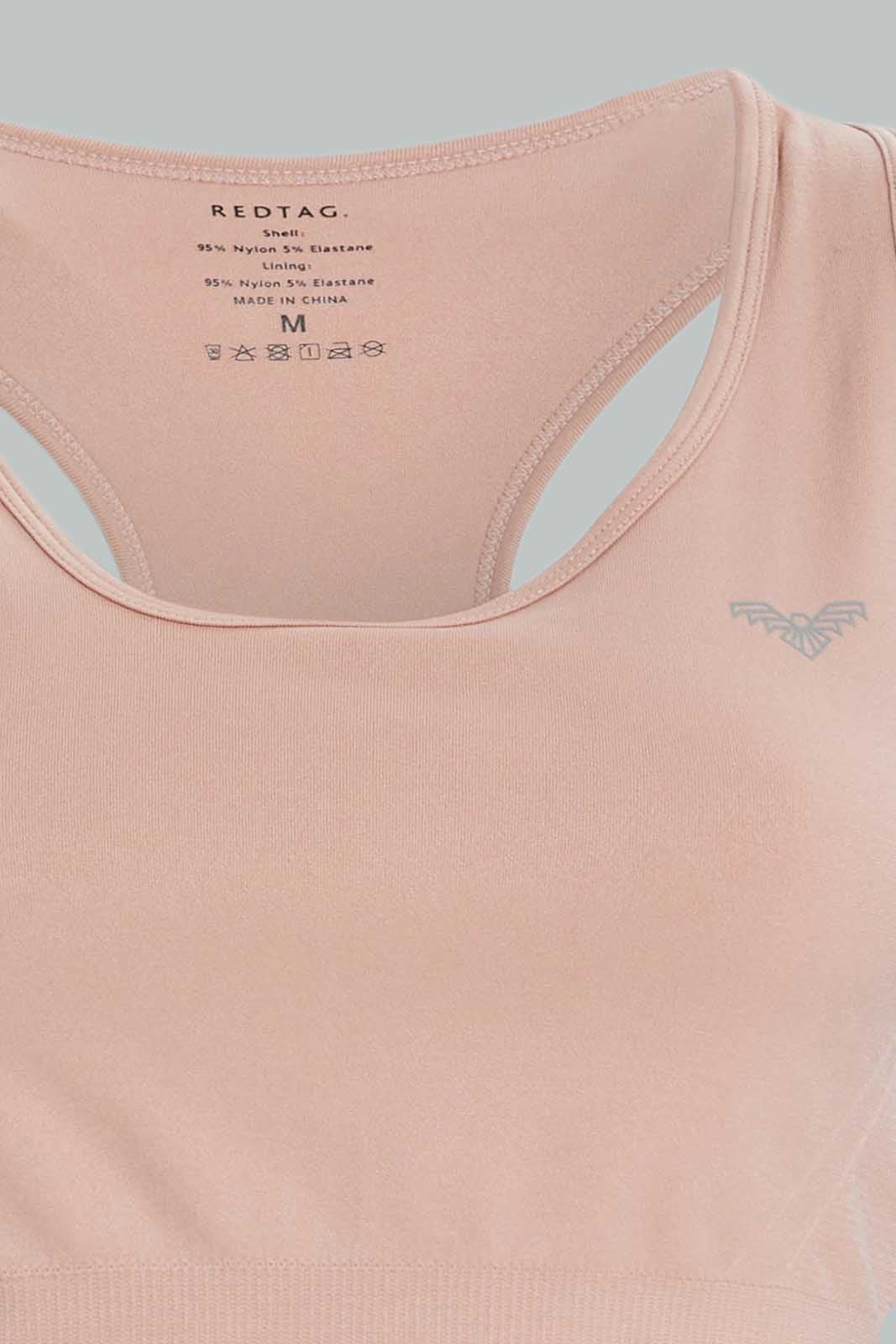 Redtag-Women-Sports-Bra-Category:T-Shirts,-Colour:Apricot,-Deals:New-In,-Dept:Ladieswear,-Filter:Women's-Clothing,-New-In-Women-APL,-Non-Sale,-Section:Women,-W22B,-Women-T-Shirts-Women's-
