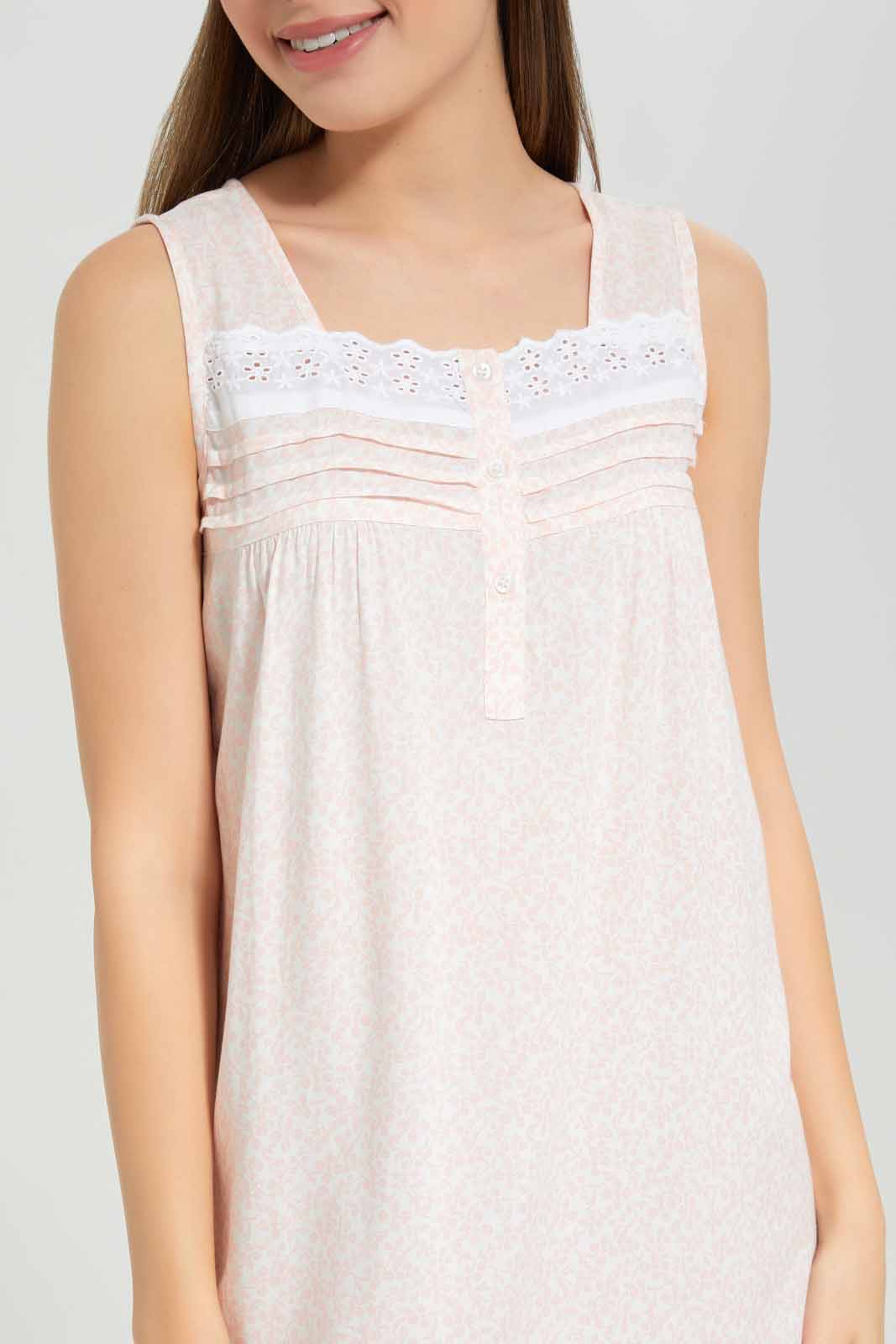 Redtag-Women-Assorted-Mid-Length-Sleevesless-Aop-Nightgown-Category:Nightgowns,-Colour:Assorted,-Deals:New-In,-Filter:Women's-Clothing,-New-In-Women-APL,-Non-Sale,-Section:Women,-W22A,-Women-Nightgowns--