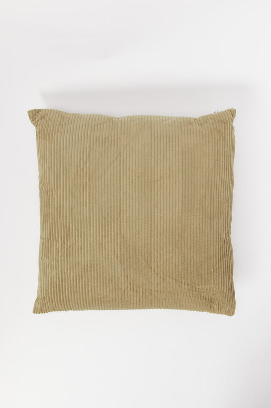 Redtag-Green-Stripe-Velvet-Cushion-Category:Cushions,-Colour:Green,-Deals:New-In,-Dept:Home,-Filter:Home-Bedroom,-H1:HMW,-H2:BED,-H3:BCC,-H4:CUS,-HMW-BED-Cushions,-New-In-HMW-BED,-Non-Sale,-S23B,-Season:S23B,-Section:Homewares-Home-Bedroom-