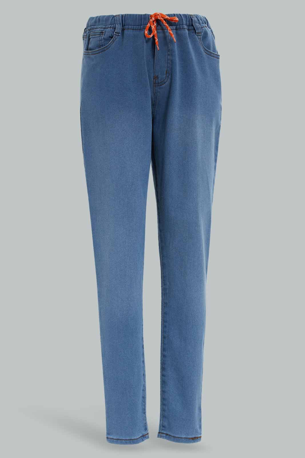 Redtag-Boys-Light-Wash-Ballon-Fit-Pull-On-Jeans-BSR-Jeans,-Category:Jeans,-Colour:Light-Wash,-Deals:New-In,-Dept:Boys,-Filter:Senior-Boys-(8-to-14-Yrs),-New-In-BSR-APL,-Non-Sale,-Section:Boys-(0-to-14Yrs),-W22B-Senior-Boys-9 to 14 Years