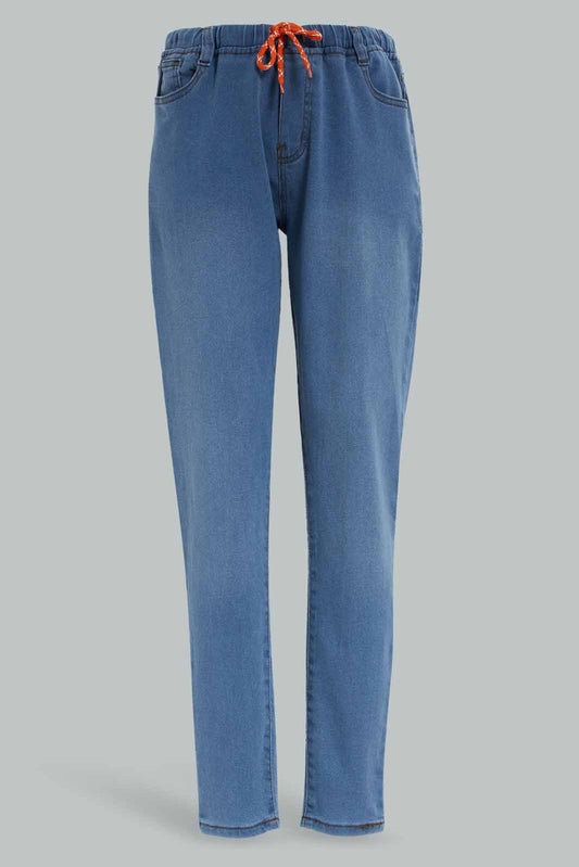 Redtag-Boys-Light-Wash-Ballon-Fit-Pull-On-Jeans-BSR-Jeans,-Category:Jeans,-Colour:Light-Wash,-Deals:New-In,-Dept:Boys,-Filter:Senior-Boys-(8-to-14-Yrs),-New-In-BSR-APL,-Non-Sale,-Section:Boys-(0-to-14Yrs),-W22B-Senior-Boys-9 to 14 Years