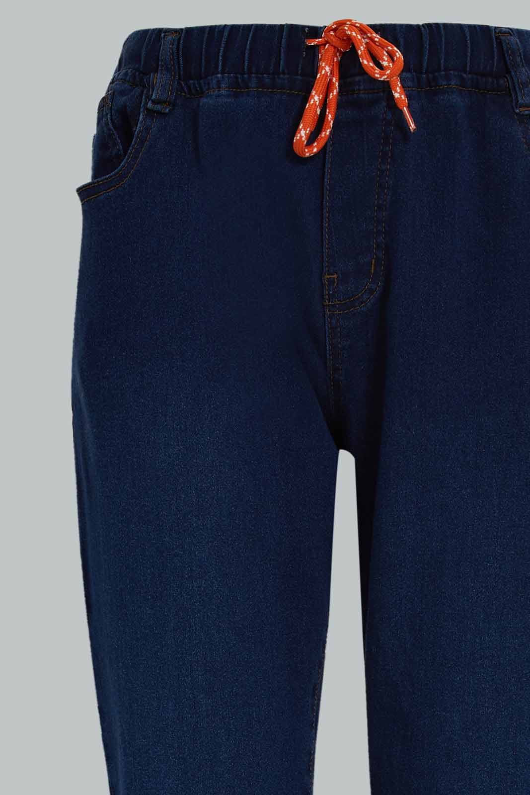 Redtag-Boys-Dark-Wash-Ballon-Fit-Pull-On-Jeans-BSR-Jeans,-Category:Jeans,-Colour:Dark-Wash,-Deals:New-In,-Dept:Boys,-Filter:Senior-Boys-(8-to-14-Yrs),-New-In-BSR-APL,-Non-Sale,-Section:Boys-(0-to-14Yrs),-W22B-Senior-Boys-9 to 14 Years