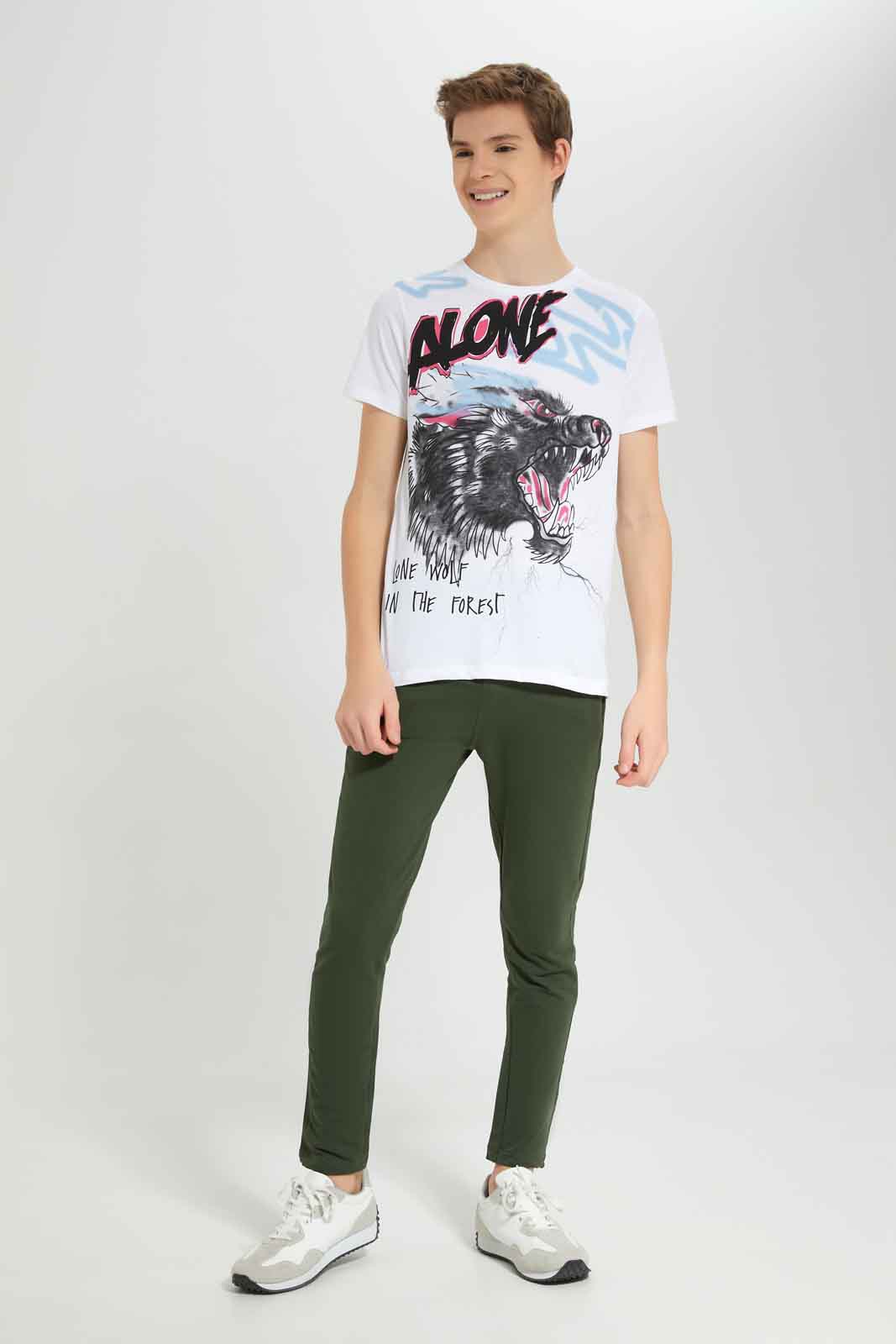 Redtag-Boys-Olive-Stretch-Active-Pants-BSR-Joggers,-Category:Joggers,-Colour:Olive,-Deals:New-In,-Dept:Boys,-Filter:Senior-Boys-(8-to-14-Yrs),-New-In-BSR-APL,-Non-Sale,-Section:Boys-(0-to-14Yrs),-VLM,-W22B-Senior-Boys-9 to 14 Years
