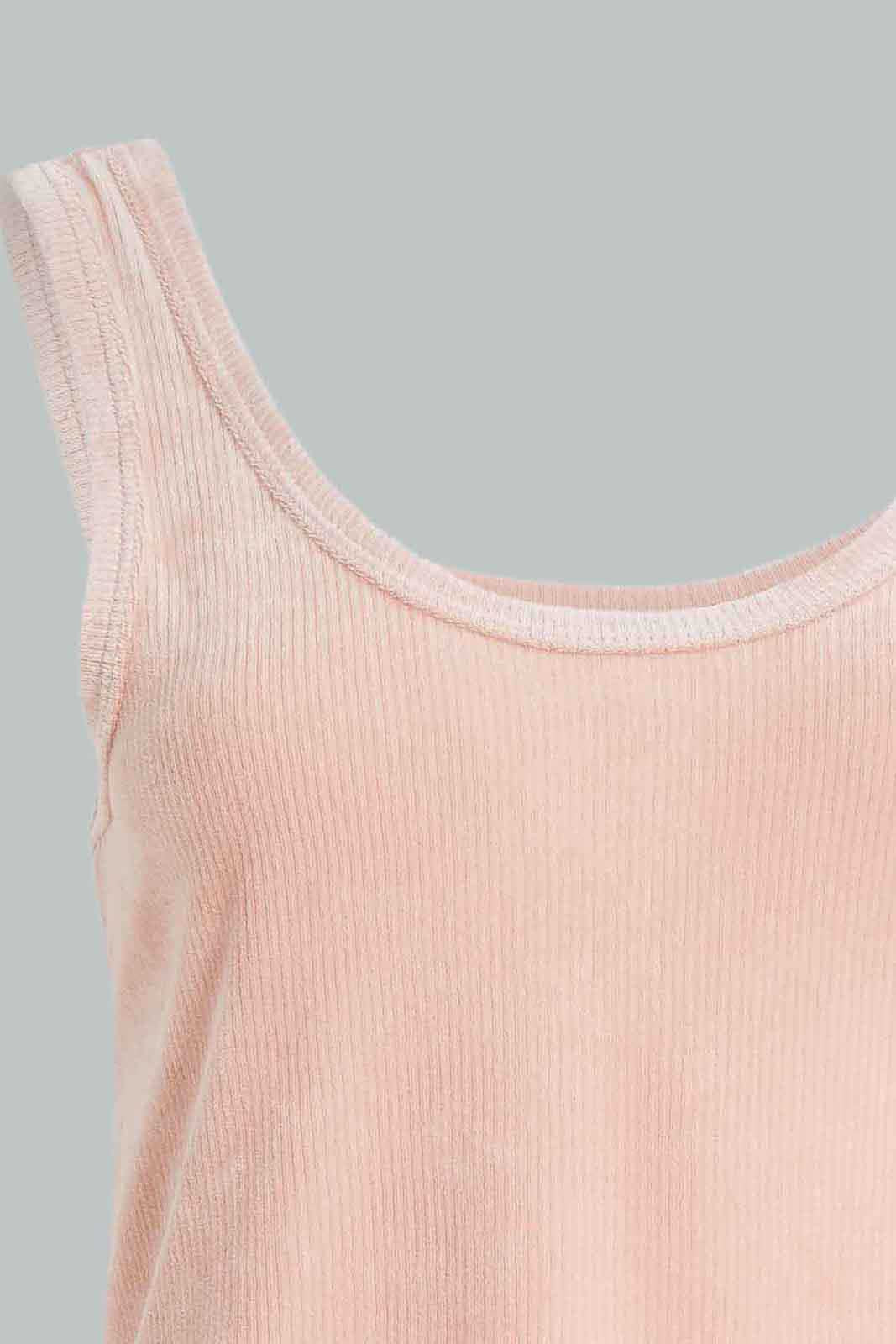 Redtag-Women-Pink-Velour-Cami-Set-Category:Cami-Sets,-Colour:Apricot,-Deals:New-In,-Dept:Ladieswear,-Filter:Women's-Clothing,-New-In-Women-APL,-Non-Sale,-Section:Women,-W22A,-Women-Cami-Sets--