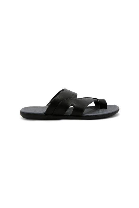 Redtag-Black-Footbed-Toe-Post-Sandal-Category:Sandals,-Colour:Black,-Deals:New-In,-Dept:Menswear,-Filter:Men's-Footwear,-Men-Sandals,-New-In-Men-FOO,-Non-Sale,-Section:Men,-W22B-Men's-