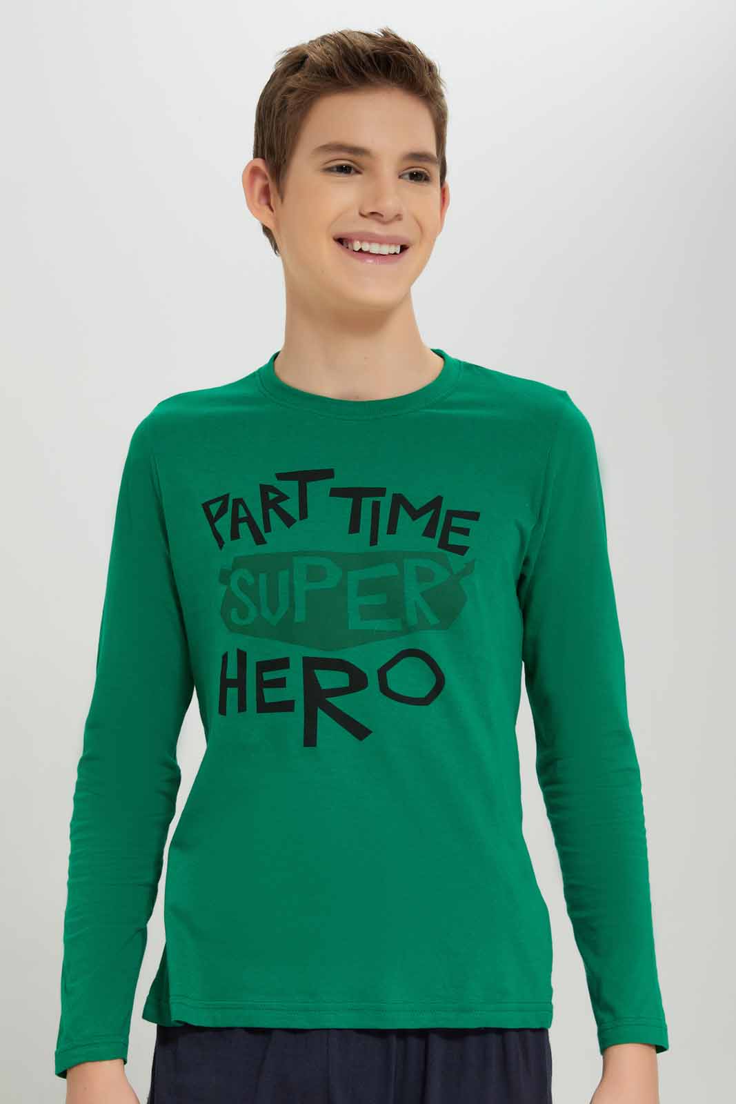 Redtag-Boys-Green-Part-Time-Superhero-Nightsuit-BSR-Pyjama-Sets,-Category:Pyjama-Sets,-Colour:Green,-Deals:New-In,-Filter:Senior-Boys-(8-to-14-Yrs),-NDAY,-New-In-BSR-APL,-Non-Sale,-Section:Boys-(0-to-14Yrs),-W22B-Senior-Boys-9 to 14 Years