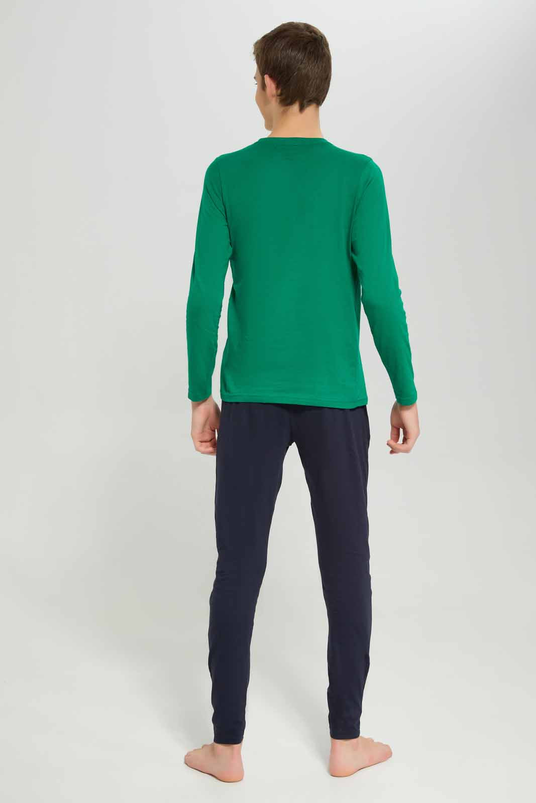 Redtag-Boys-Green-Part-Time-Superhero-Nightsuit-BSR-Pyjama-Sets,-Category:Pyjama-Sets,-Colour:Green,-Deals:New-In,-Filter:Senior-Boys-(8-to-14-Yrs),-NDAY,-New-In-BSR-APL,-Non-Sale,-Section:Boys-(0-to-14Yrs),-W22B-Senior-Boys-9 to 14 Years