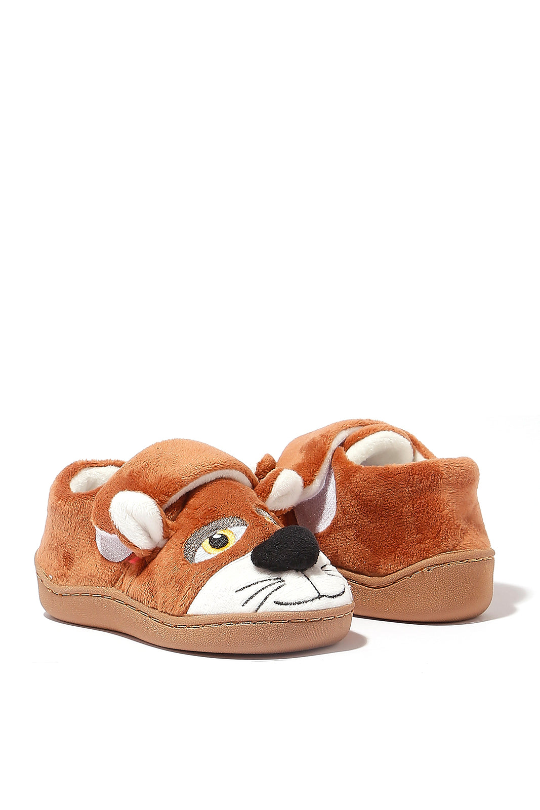 Redtag-Tan-Character-Tiger-Slippers-BOY-Slippers,-Category:Slippers,-Colour:Tan,-Deals:New-In,-Filter:Boys-Footwear-(3-to-5-Yrs),-N/A,-New-In-BOY-FOO,-Non-Sale,-Section:Boys-(0-to-14Yrs),-W22B-Boys-3 to 5 Years