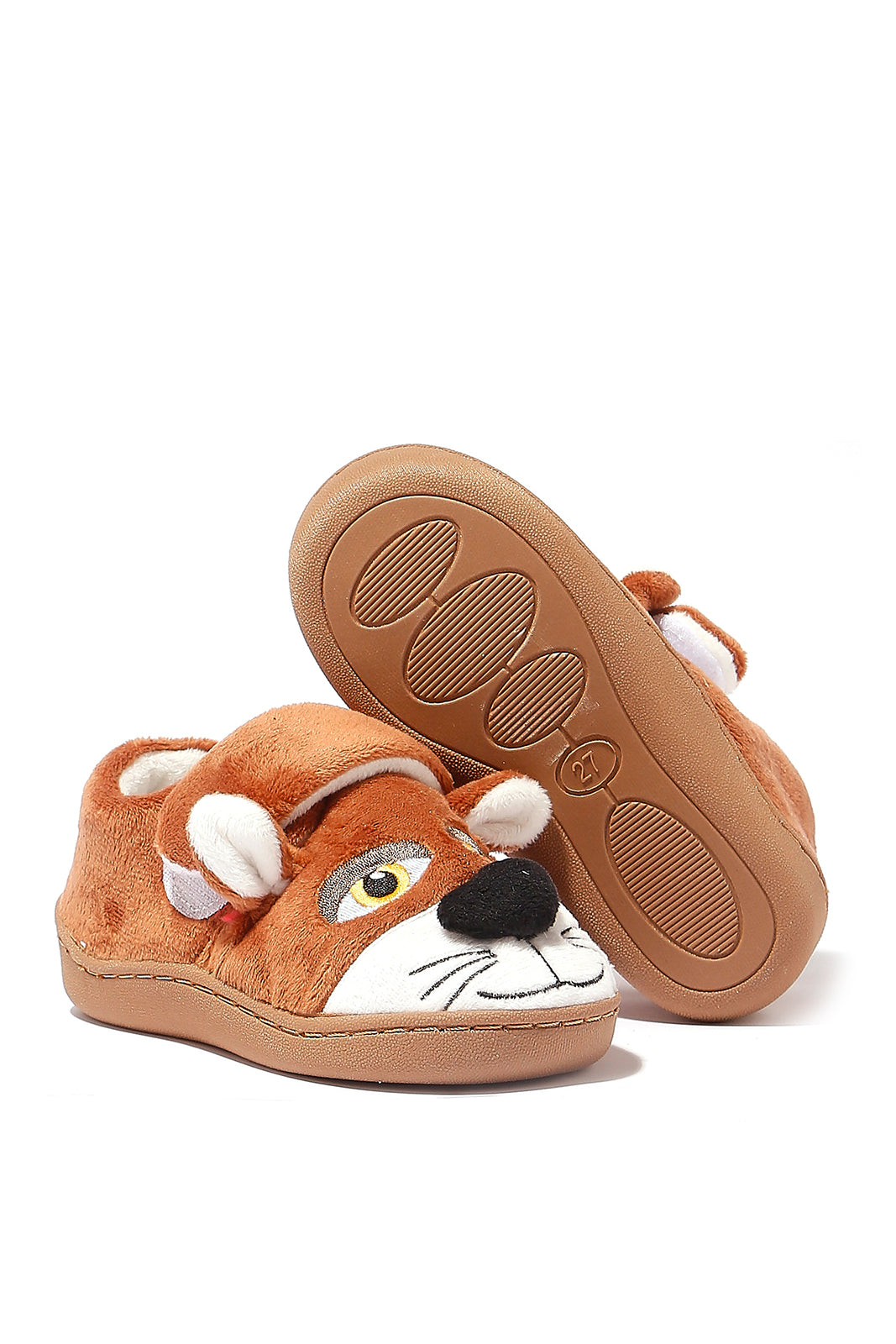 Redtag-Tan-Character-Tiger-Slippers-BOY-Slippers,-Category:Slippers,-Colour:Tan,-Deals:New-In,-Filter:Boys-Footwear-(3-to-5-Yrs),-N/A,-New-In-BOY-FOO,-Non-Sale,-Section:Boys-(0-to-14Yrs),-W22B-Boys-3 to 5 Years