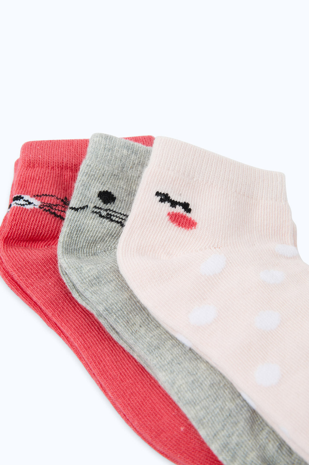 Redtag-Girls-3-Pk-Fashion-Pink-Fashion-2FOR37,-365,-Category:Socks,-Colour:Assorted,-Deals:2-FOR-37,-Deals:New-In,-Dept:Girls,-Filter:Girls-(2-to-8-Yrs),-GIR-Socks,-New-In-GIR-APL,-Non-Sale,-Section:Girls-(0-to-14Yrs)-Girls-2 to 8 Years