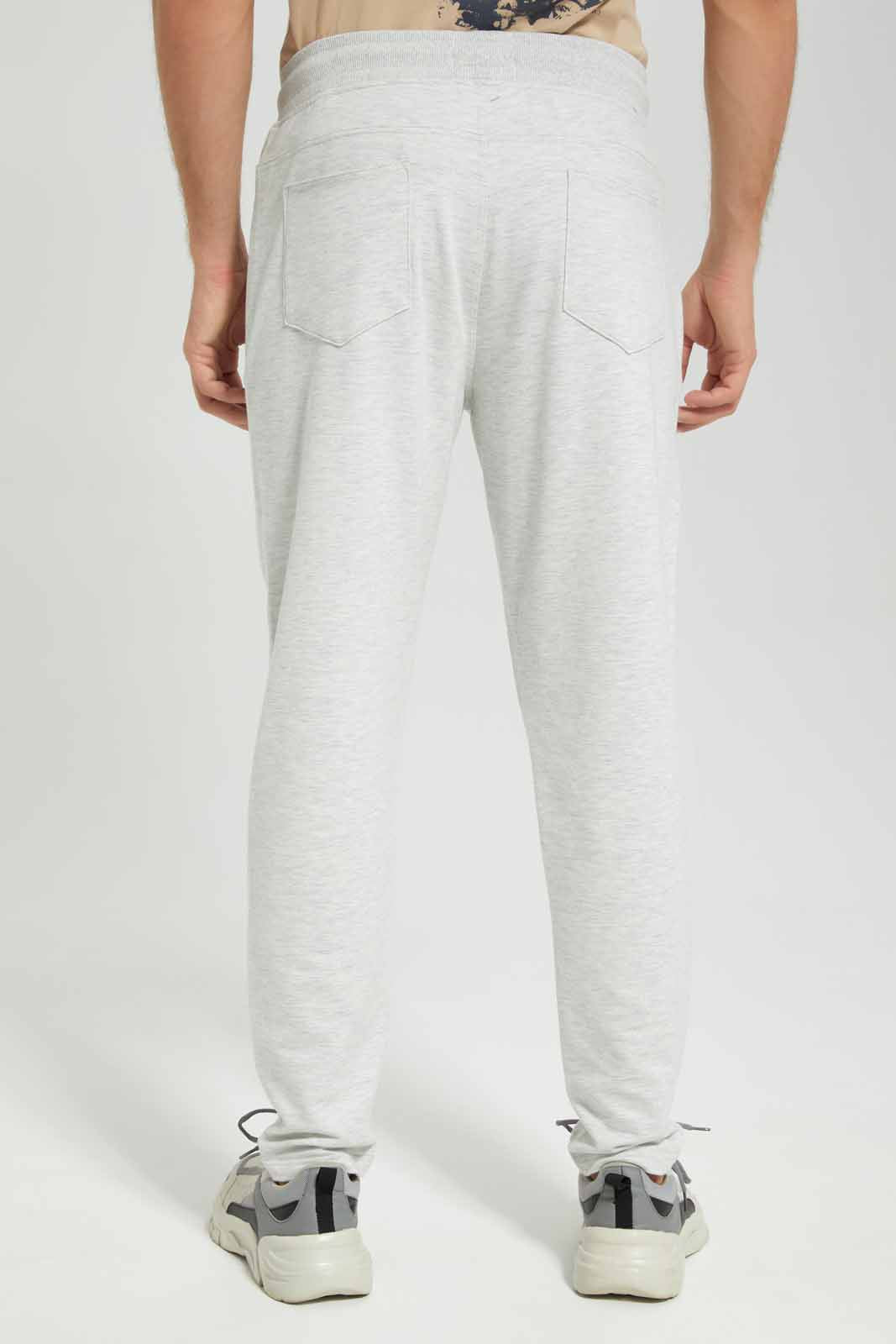 Men Beige Plain Active Pants